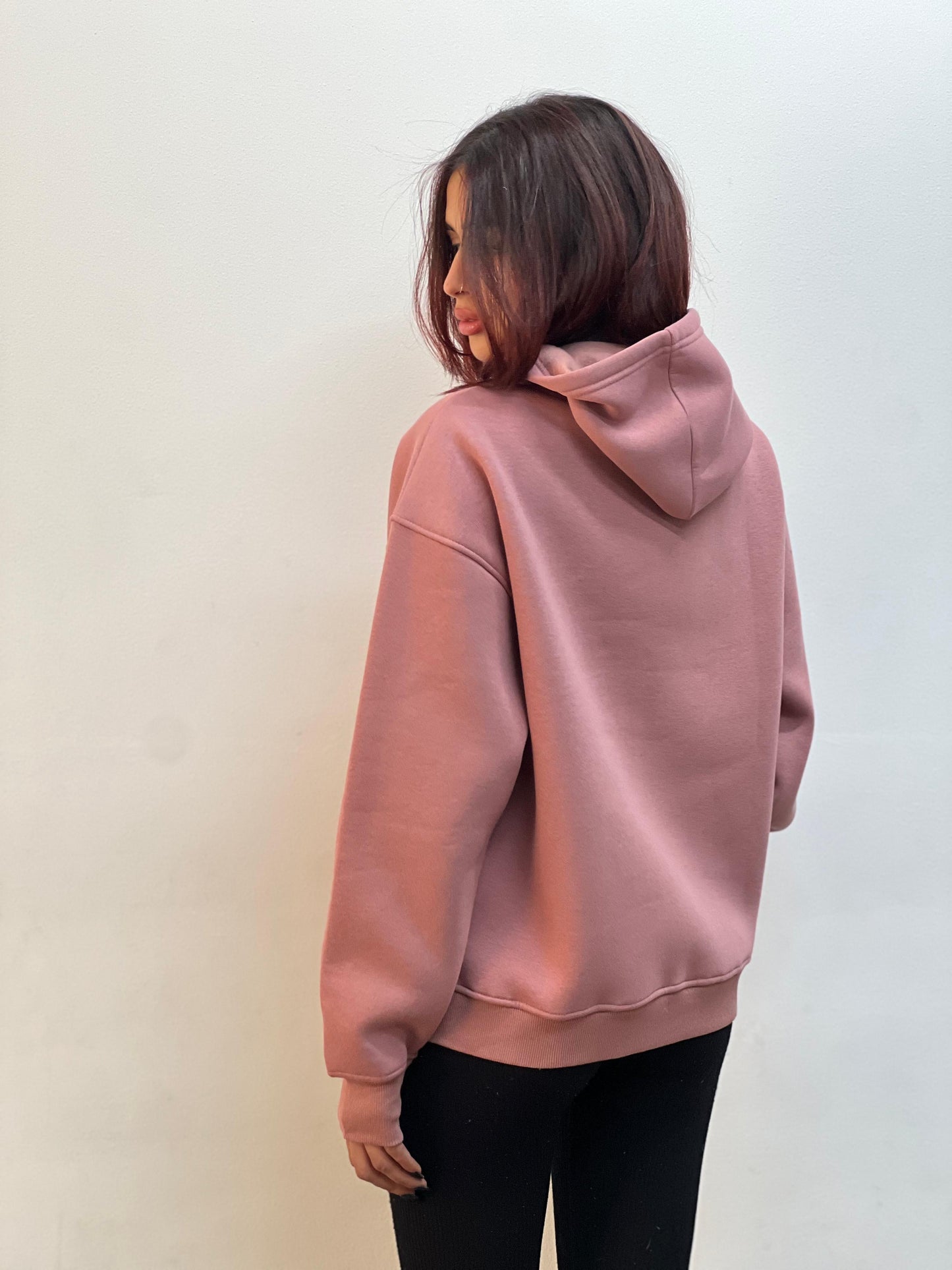 Basic Melton Hoodie In Cashmere