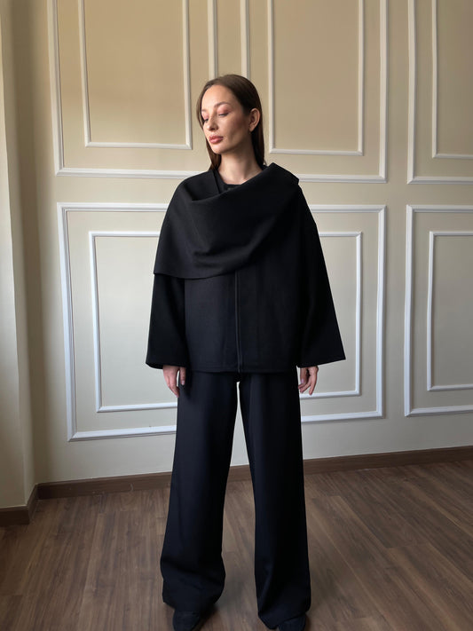 Scarf Jacket In Black