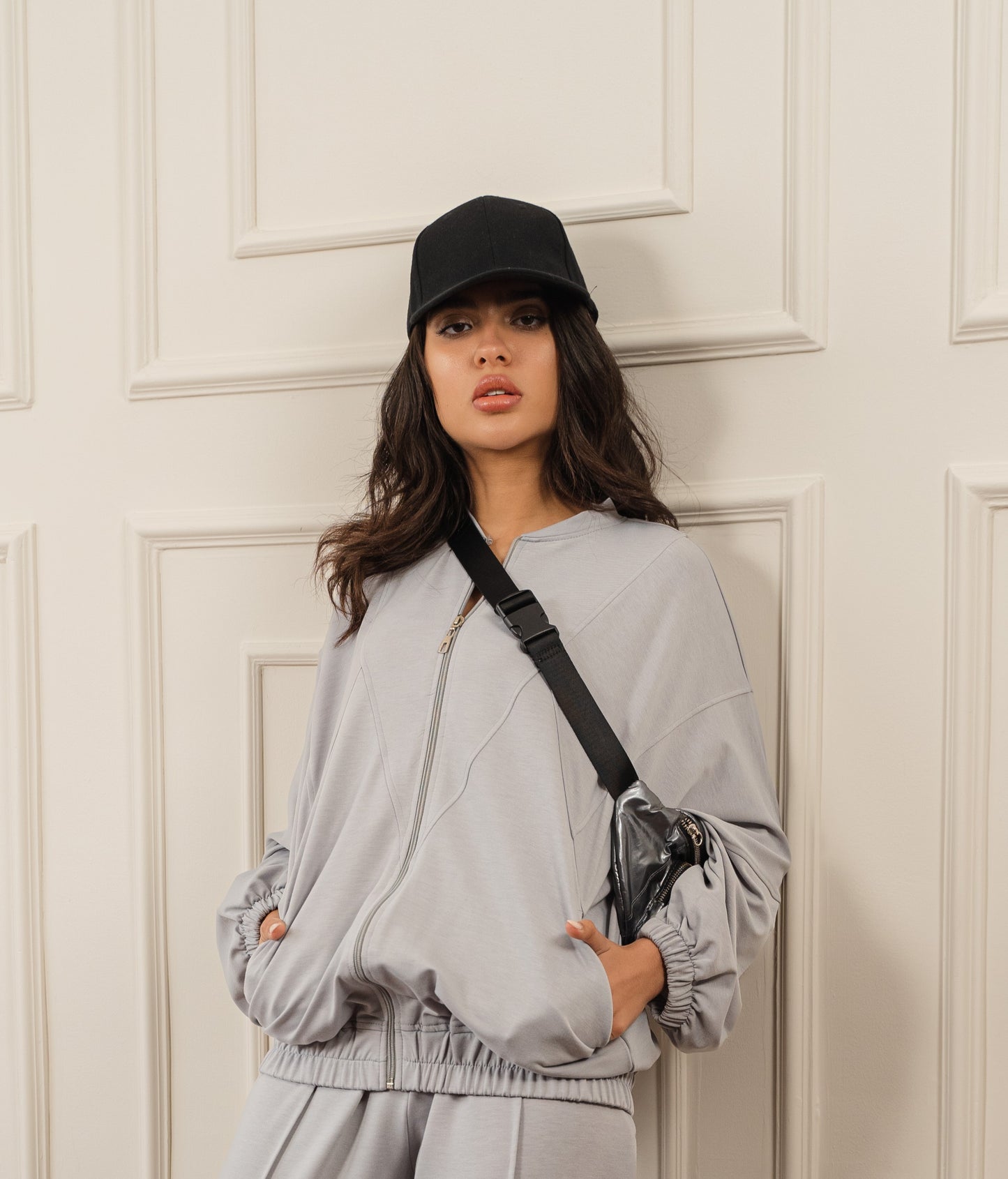 Summer Soft Bomber Jacket In Gray