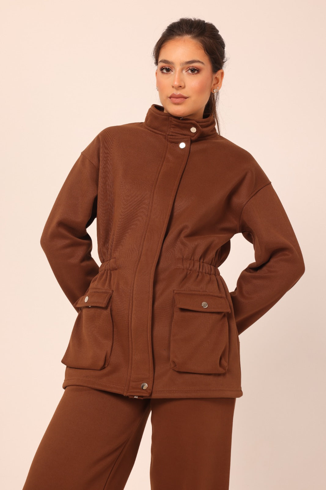 Elastic Waist Set | Brown