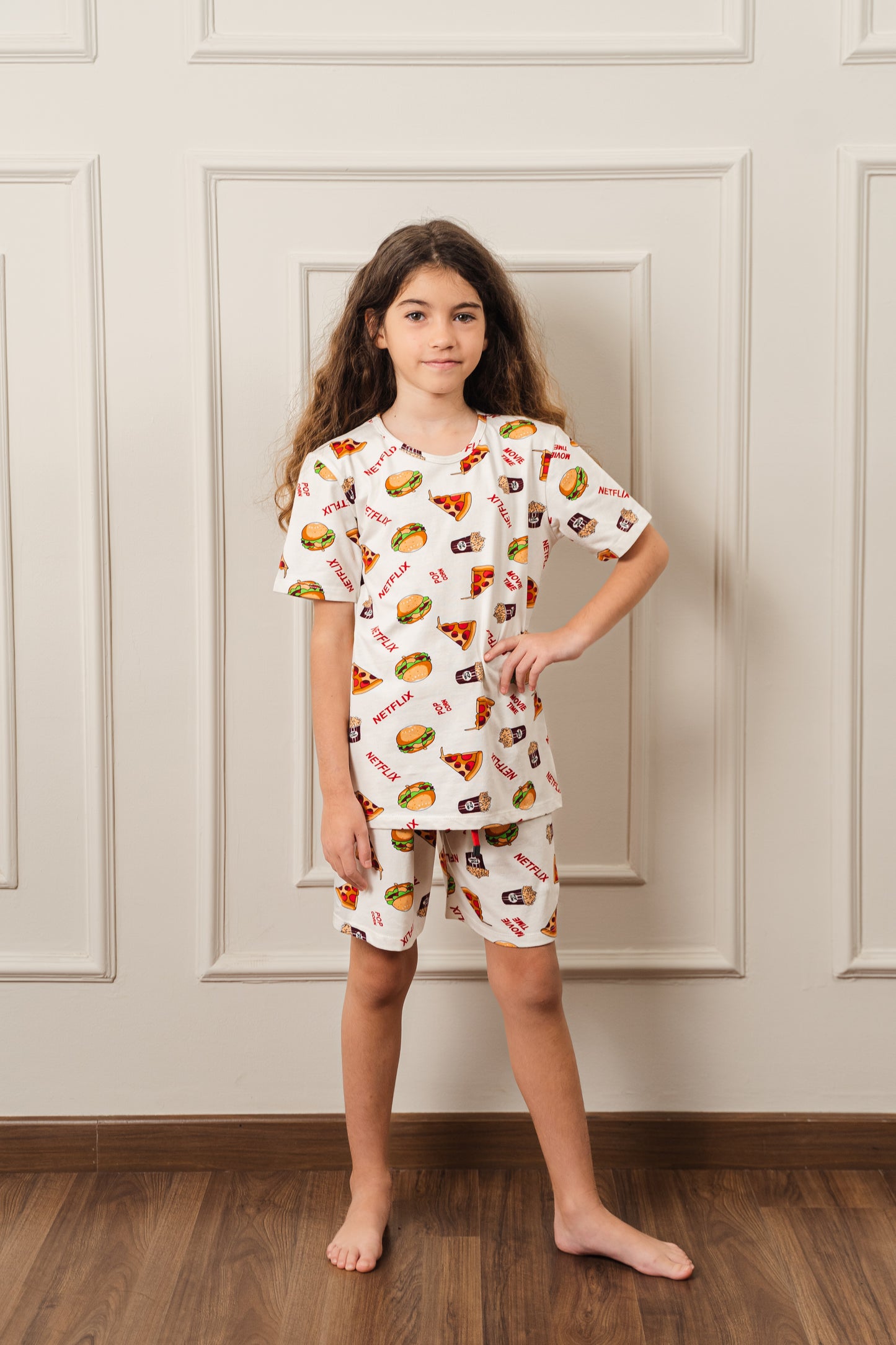 Printed Kids Pajamas In Cotton