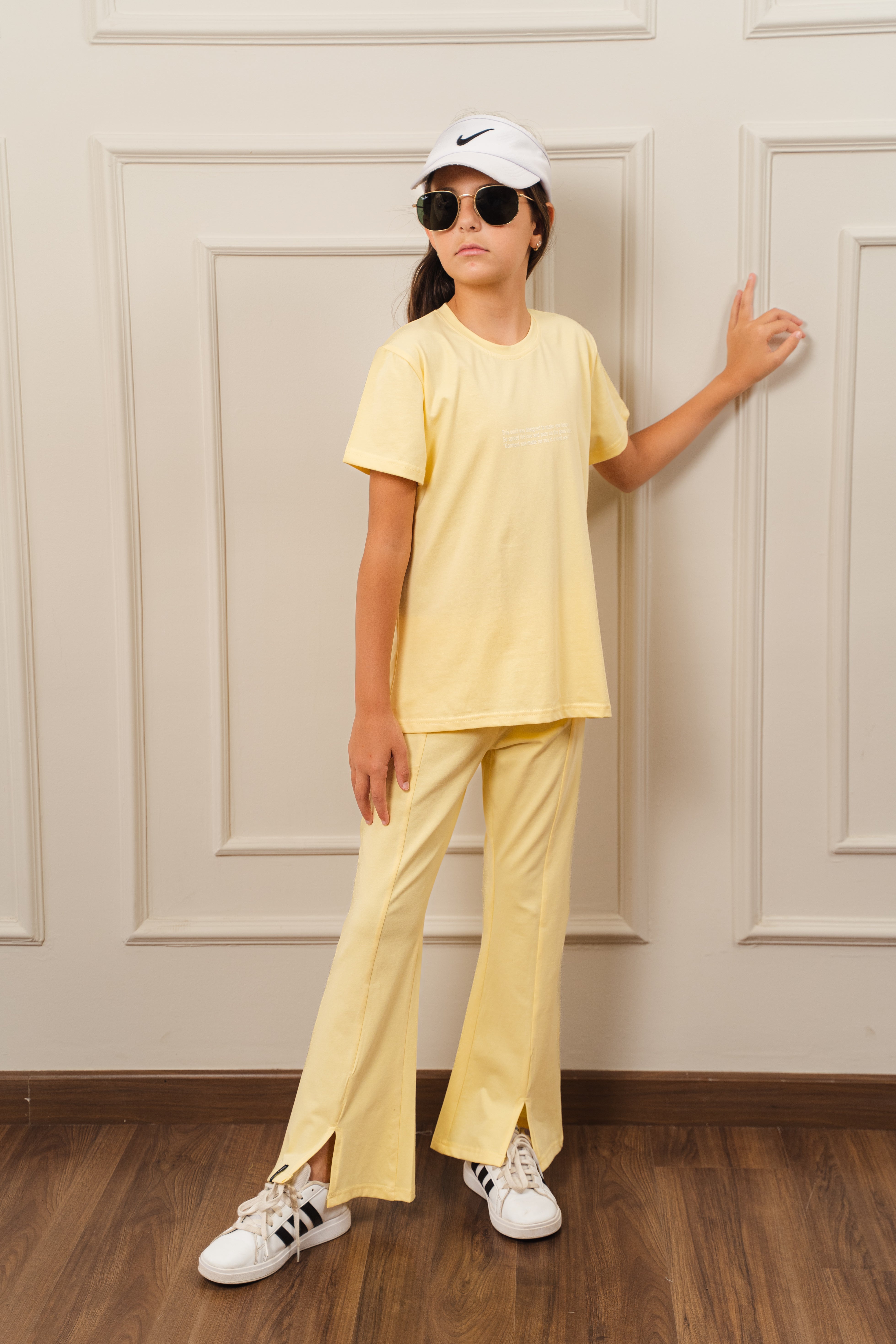 Girls Split Hem Flare Set