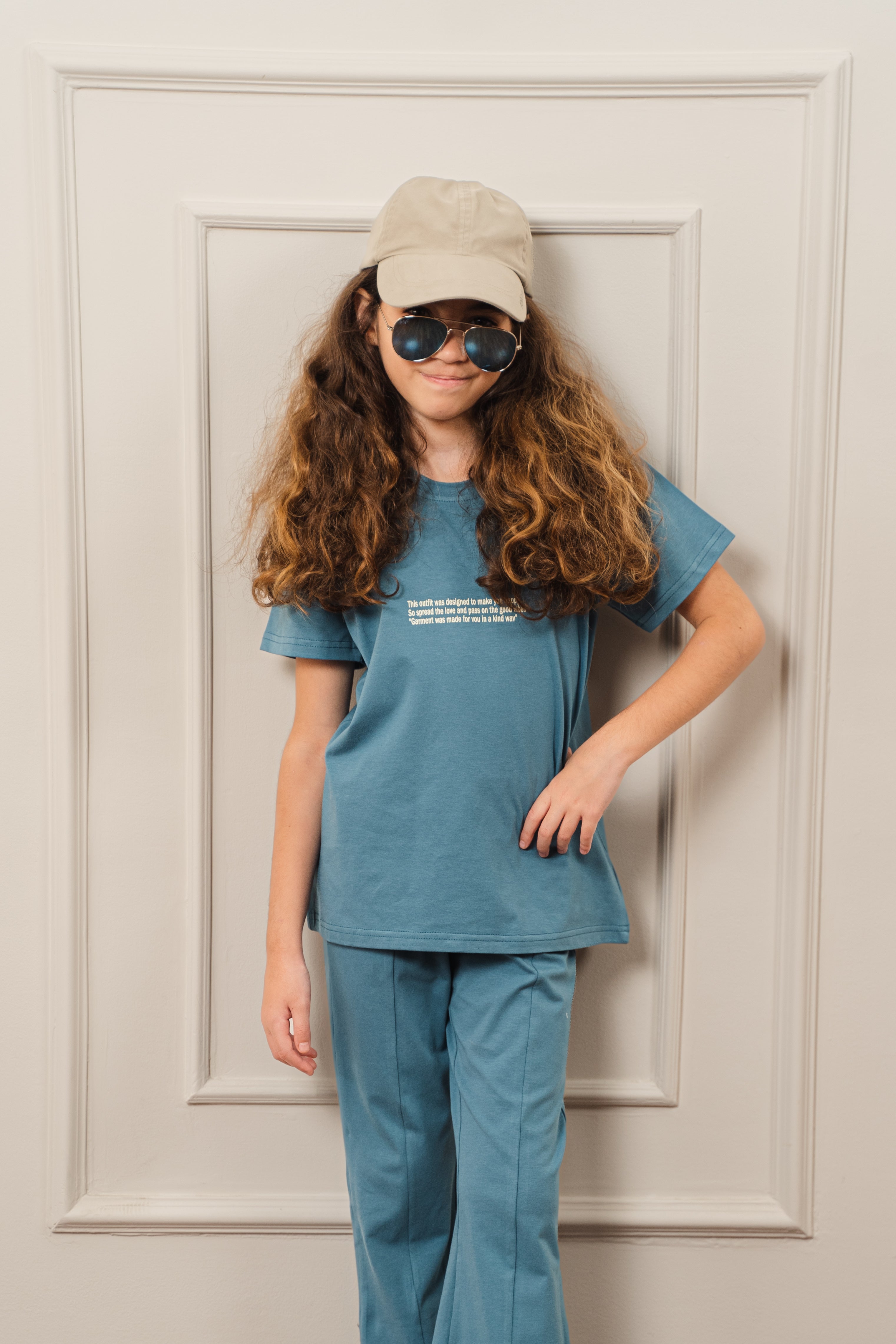 Girls Split Hem Flare Set