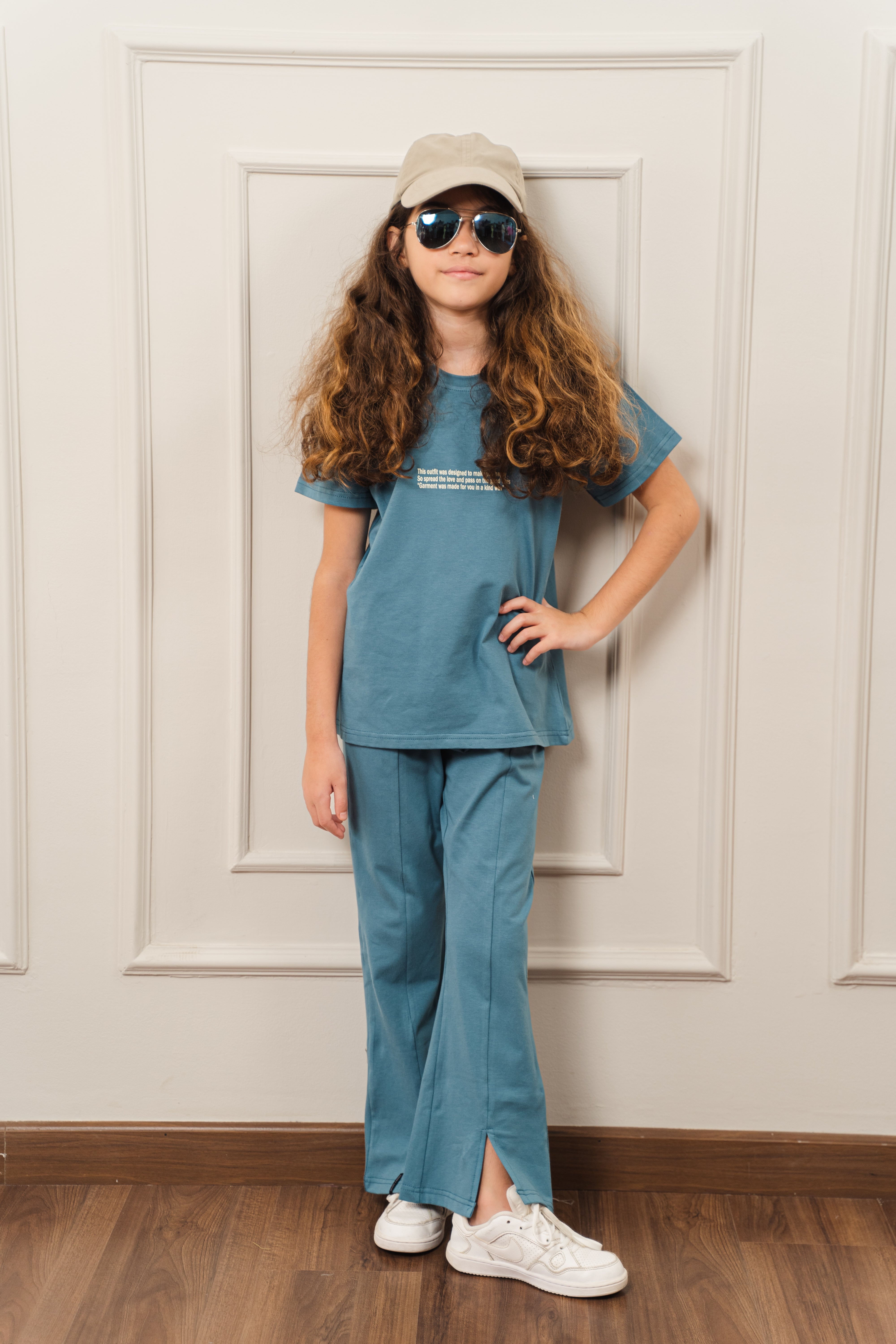 Girls Split Hem Flare Set