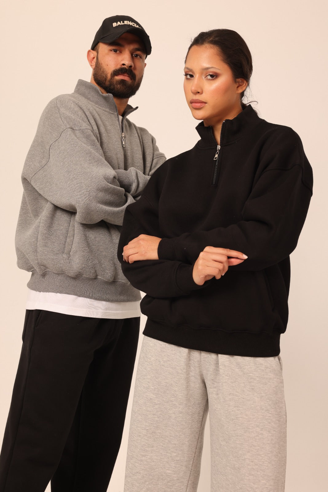 Quarter zipper | Grey