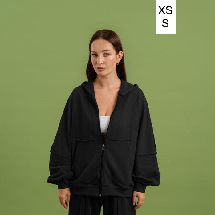 Raw Edge Jacket In Black