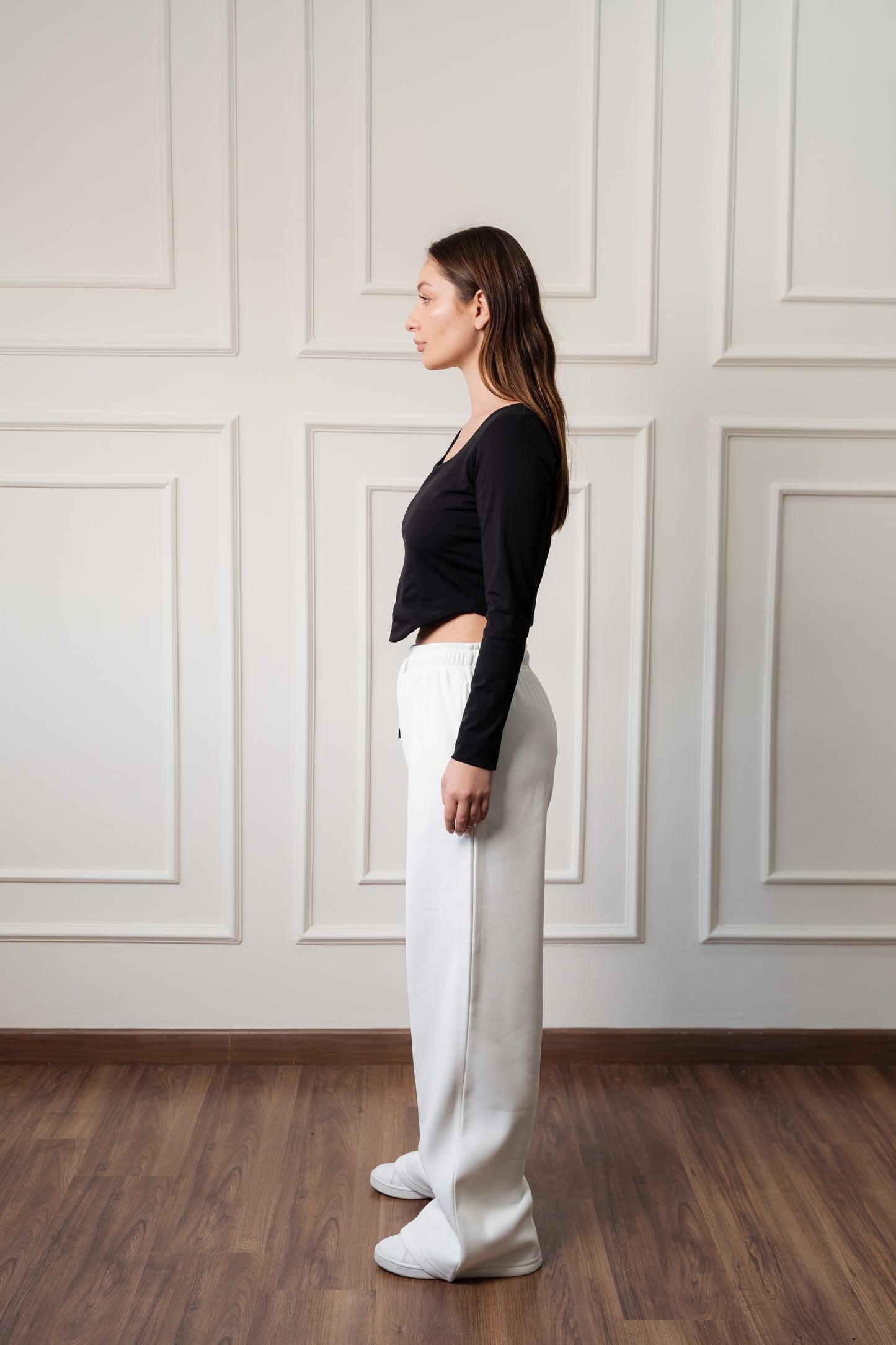 L-I - Wide-Leg Sweatpants In Fleece |Off White
