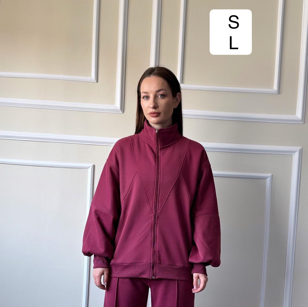 Soft Bomber Hooded Jacket In Burgundy