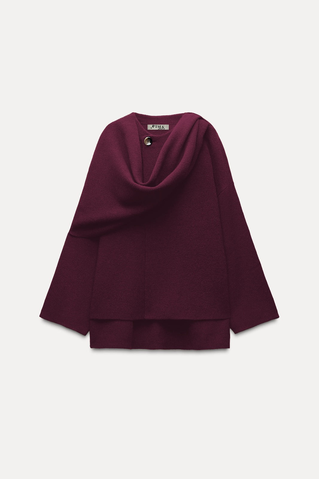 Scarf Jacket In Burgundy