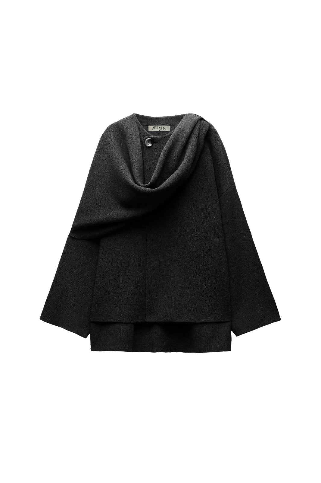 Scarf Jacket In Dark Grey