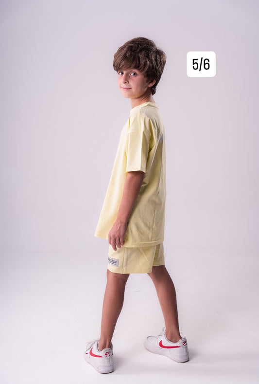 Kids Cotton Short In Yellow