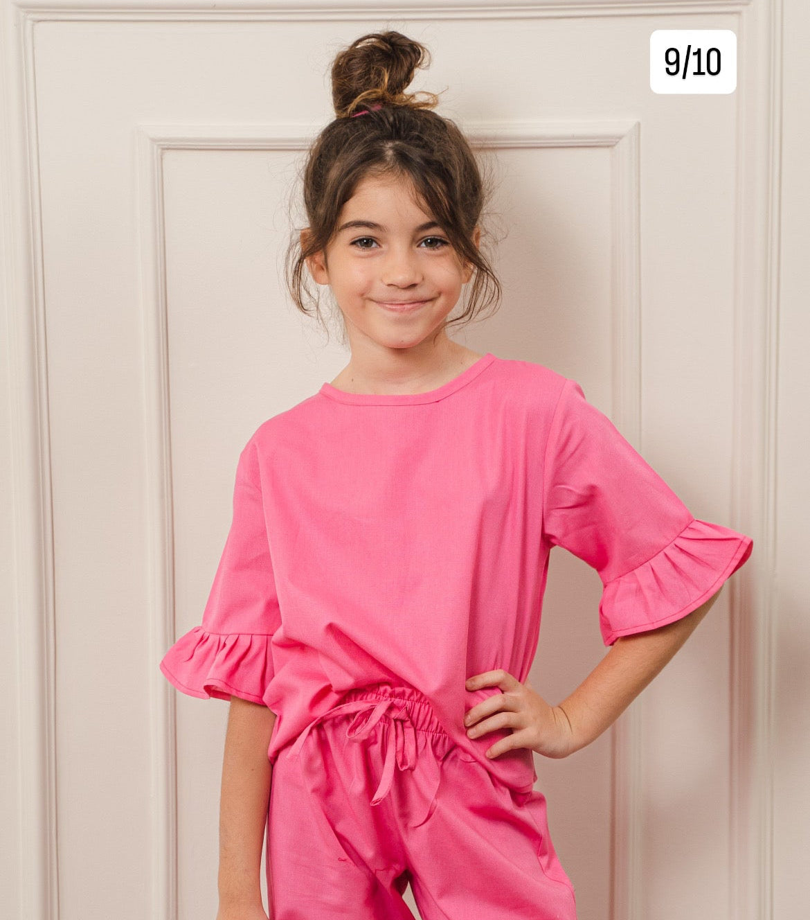 Girls Poplin Blouse In Pink