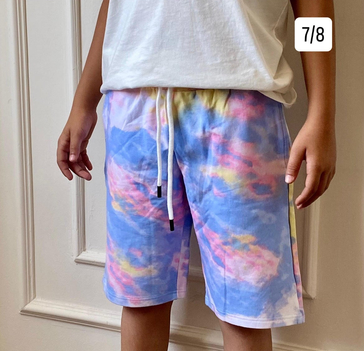 Tie Dye Kids Short In Blue