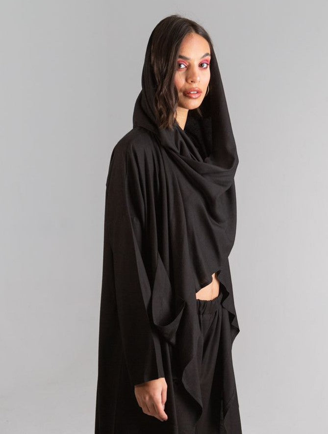 Wrap It Up Kimono In Viscose|  Black