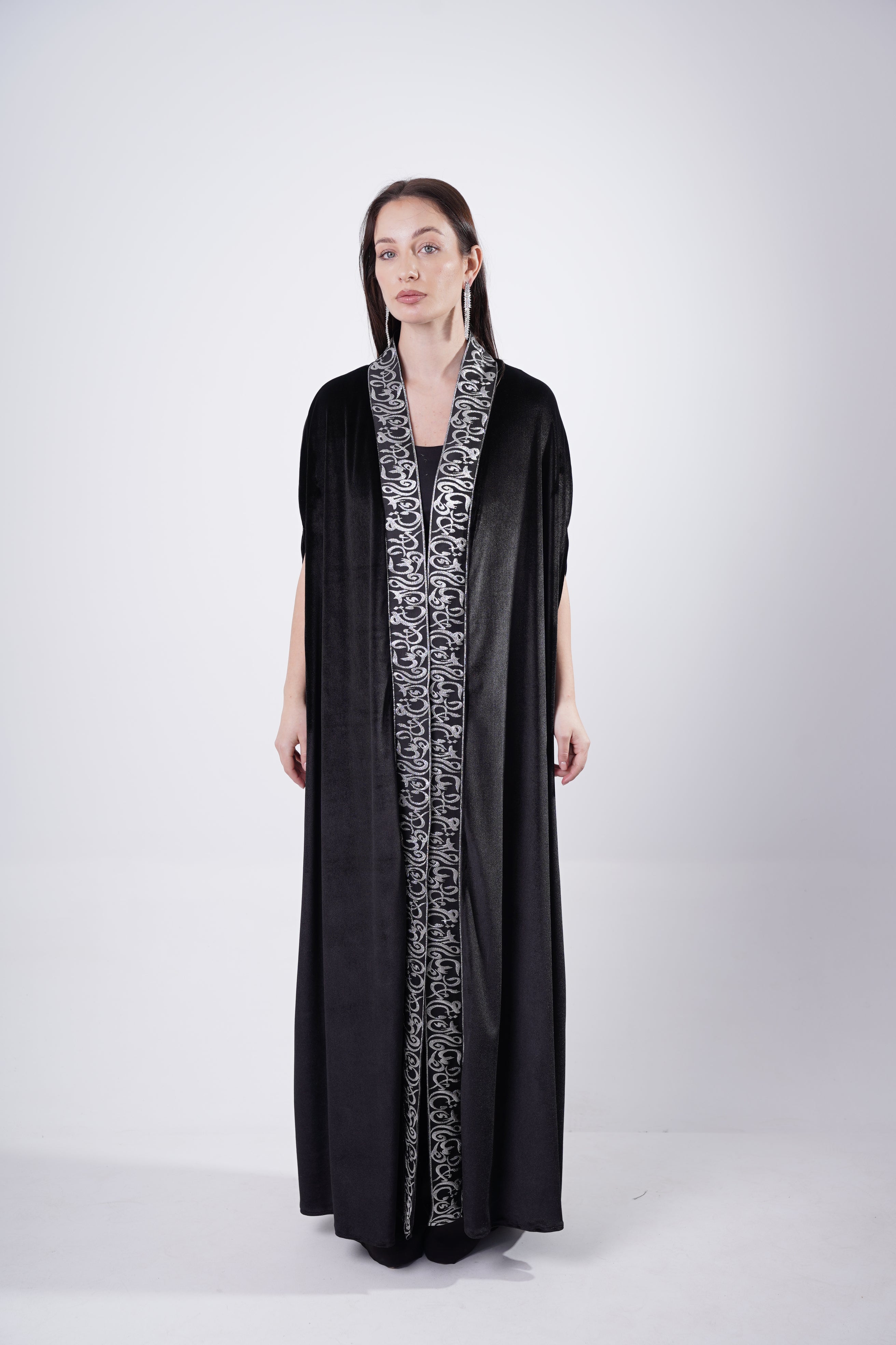Ramdan Arabic Calligraphy Velvet Abaya