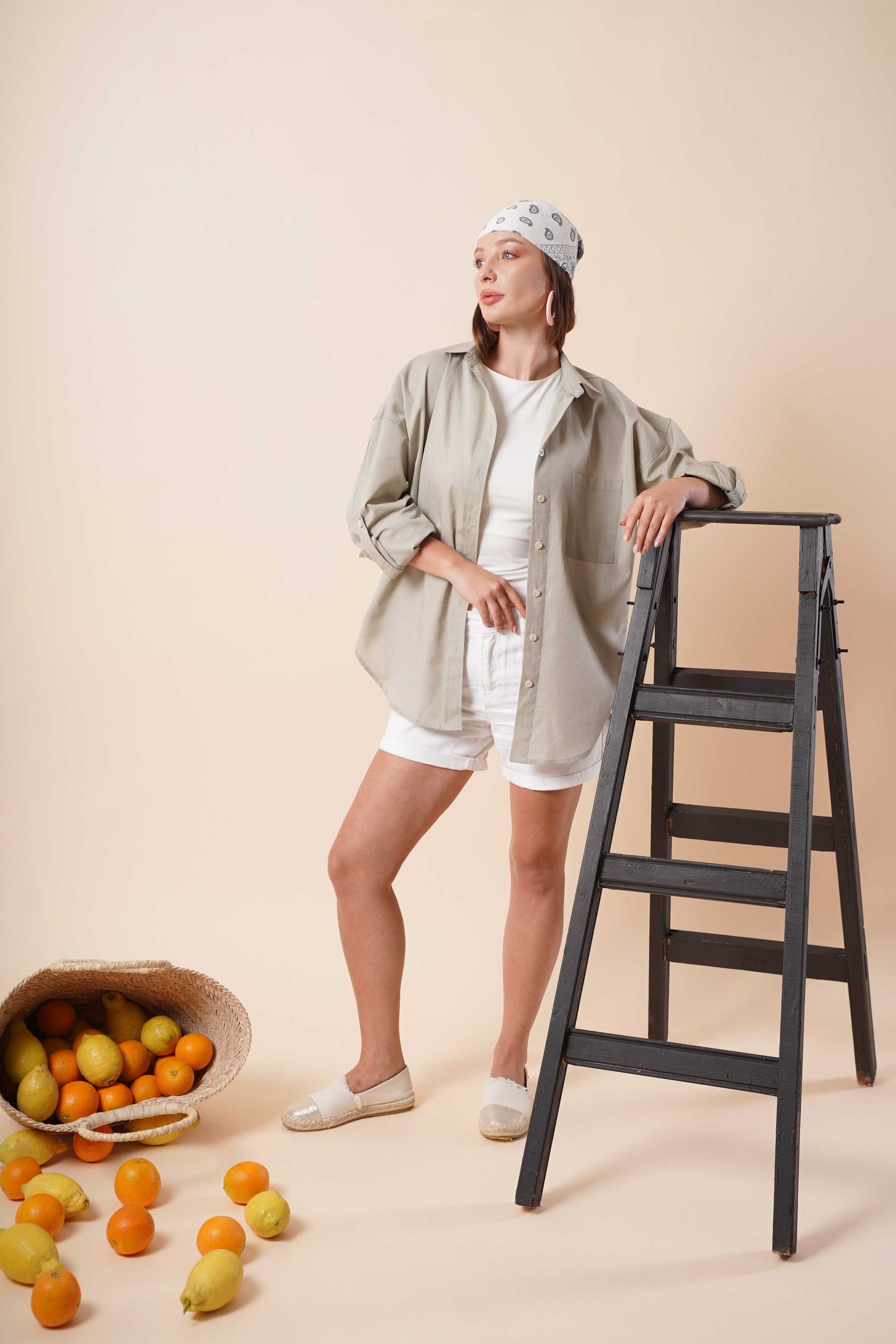Oversized Basic Shirt l Mint-Green