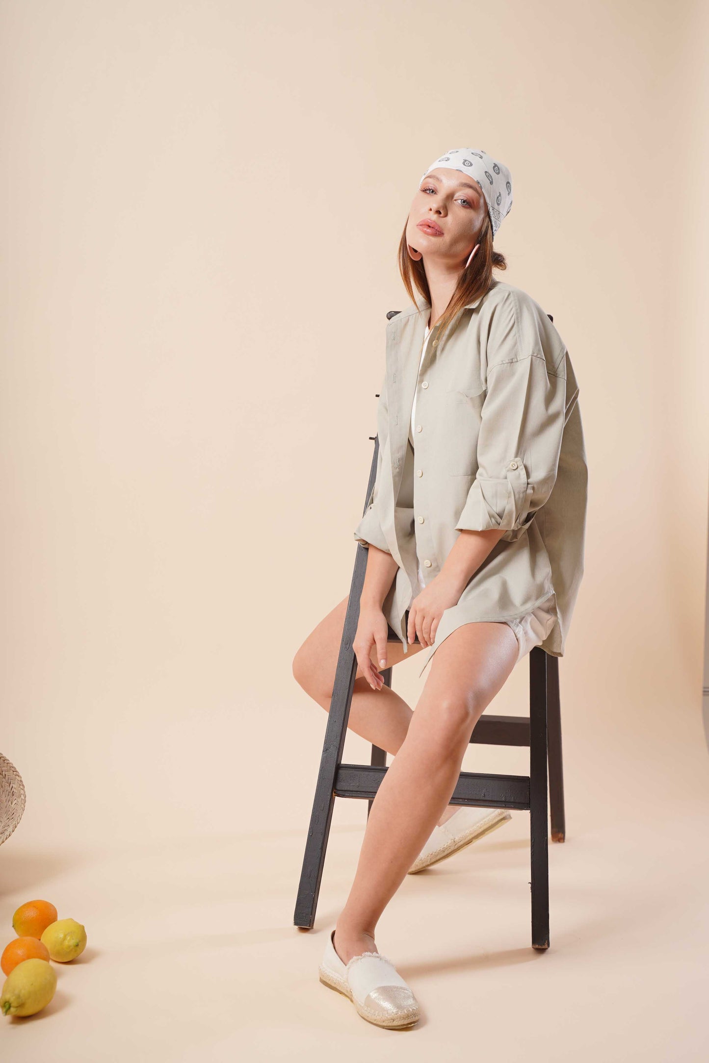 Oversized Basic Shirt l Mint-Green