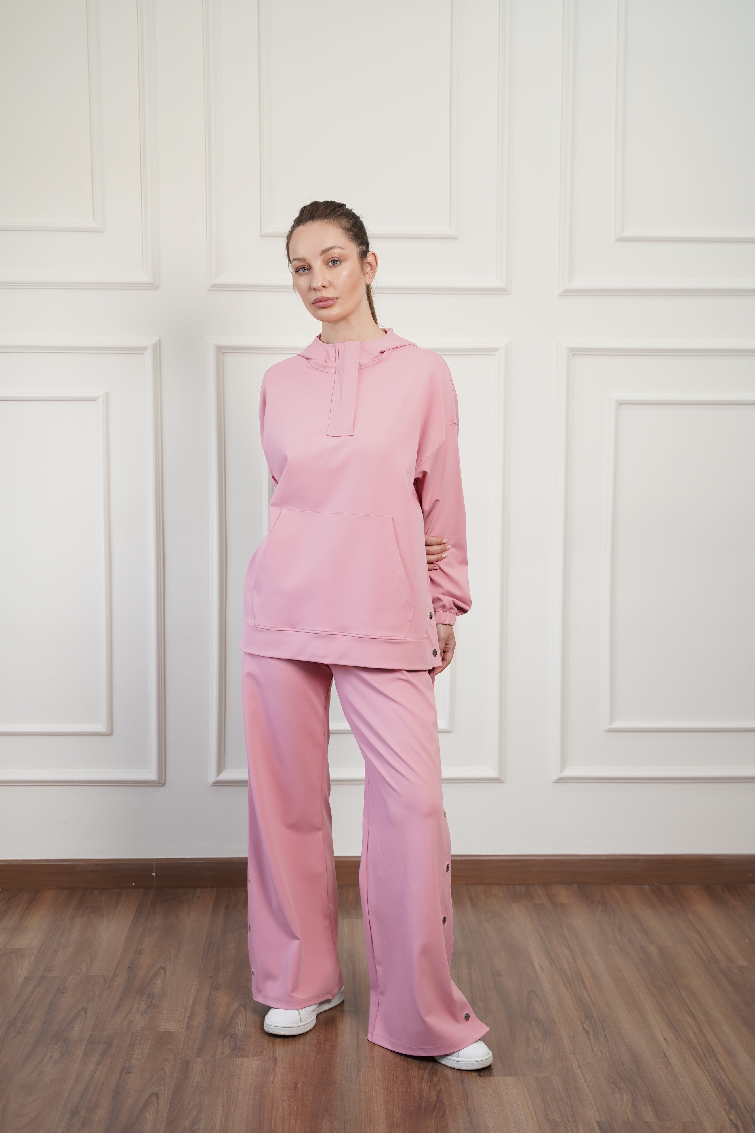 Wide Leg Side Buttons Set