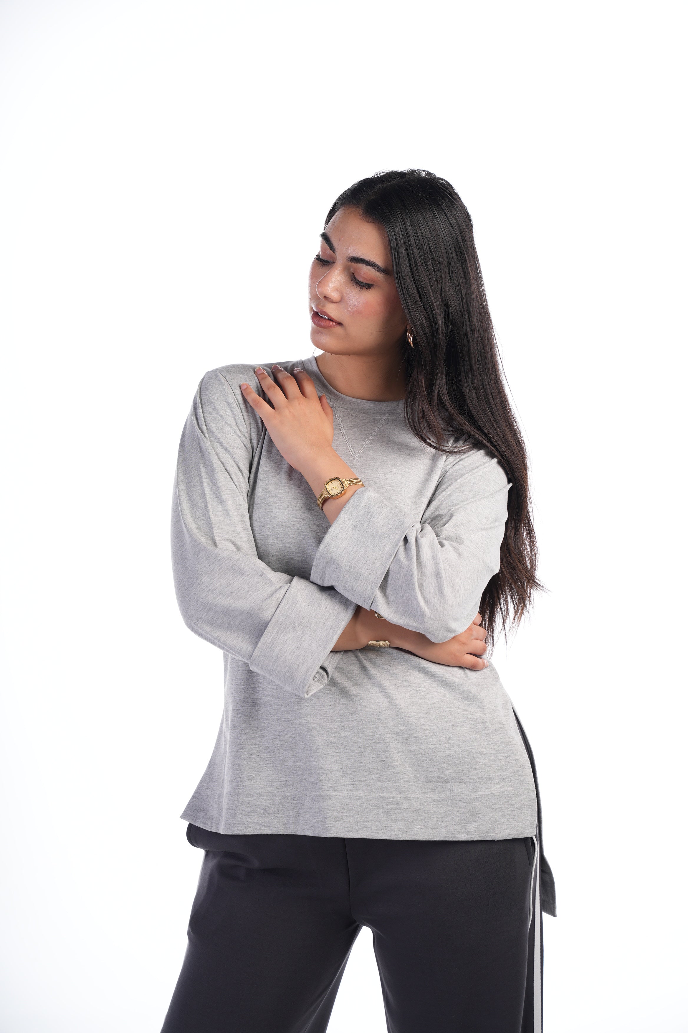 Folded Sleeves T-Shirt