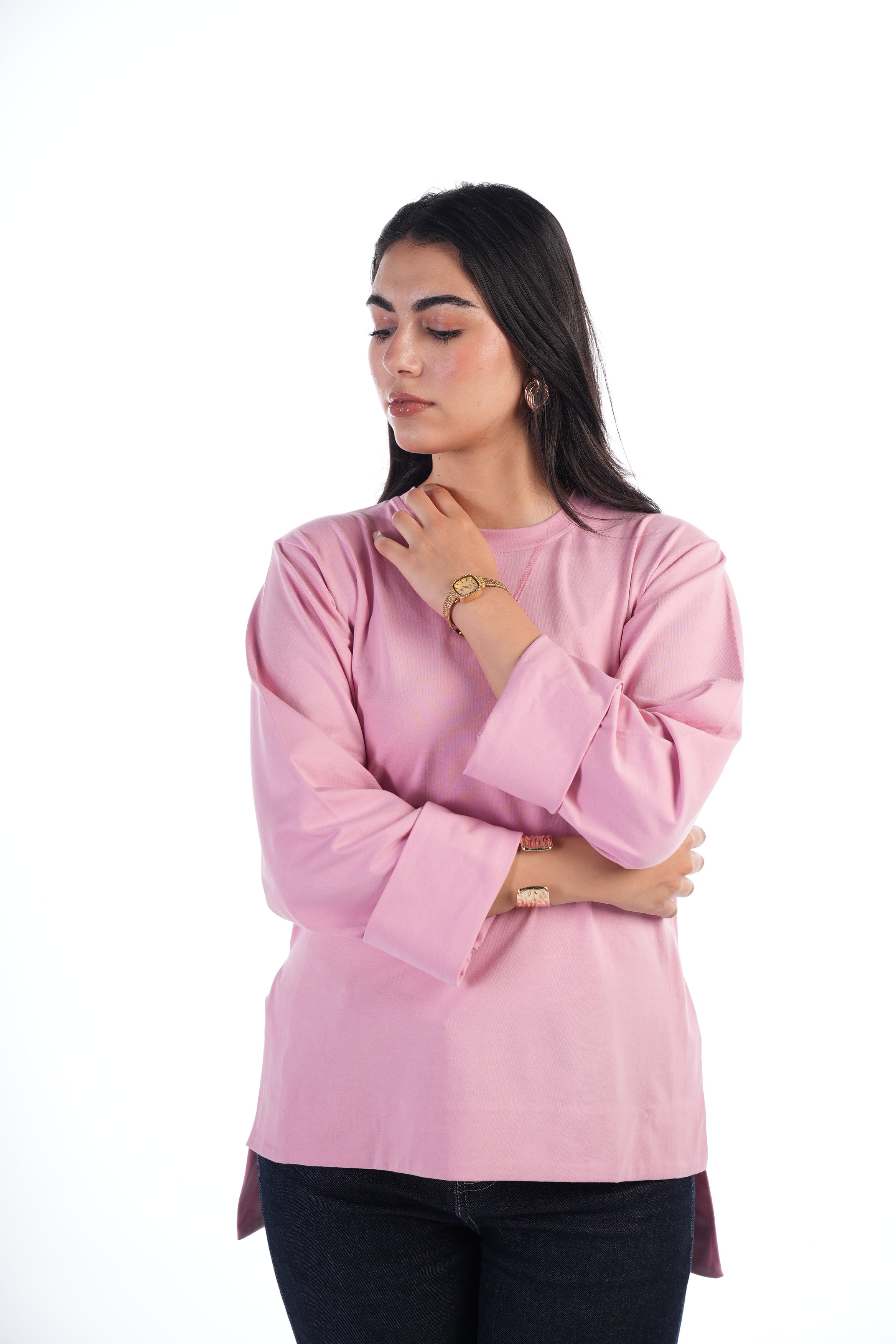 Folded Sleeves T-Shirt