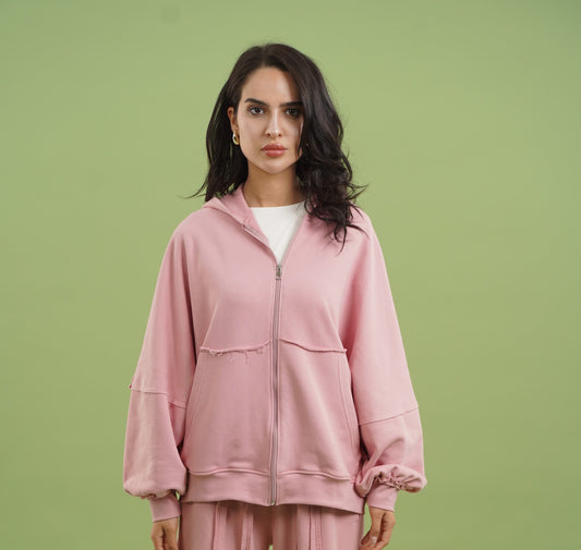 Raw Edge Jacket  In Cashmere