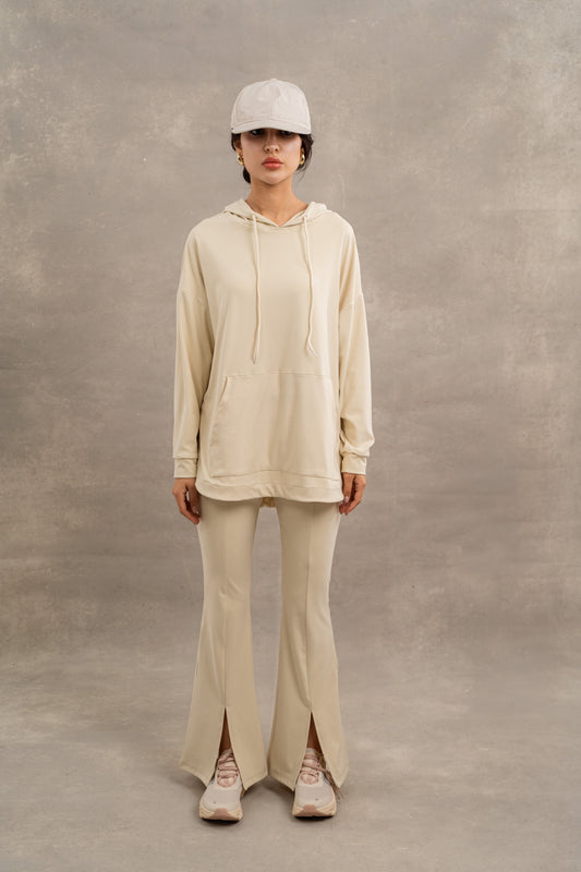 Flare Sporty Set In Beige