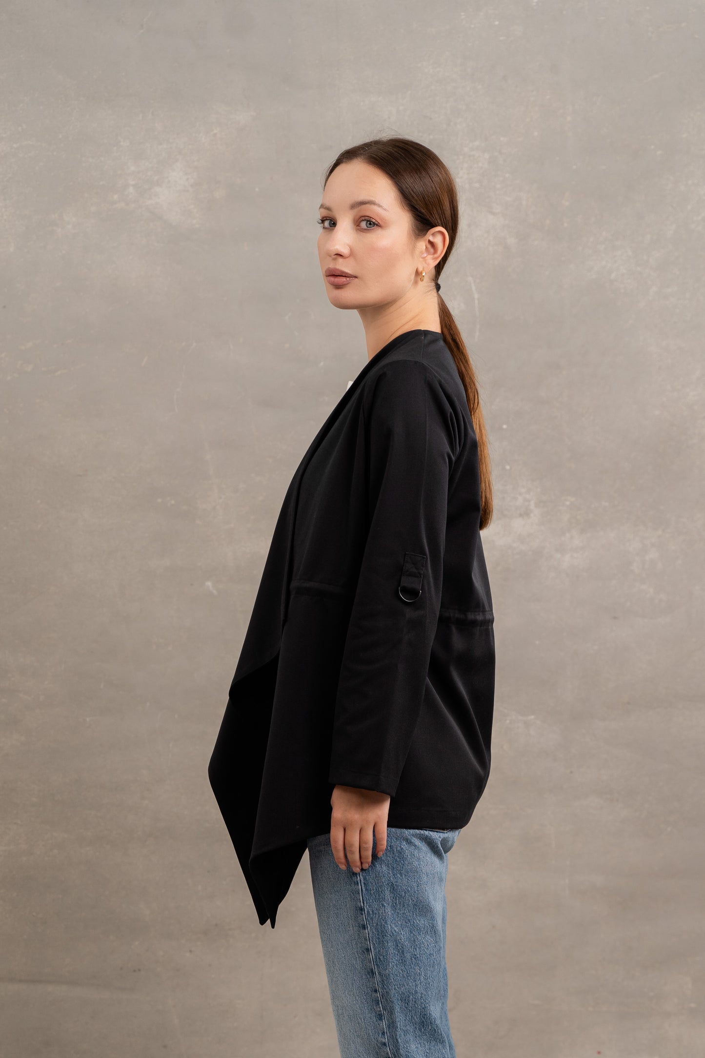 Summer Belted Jacket In Black