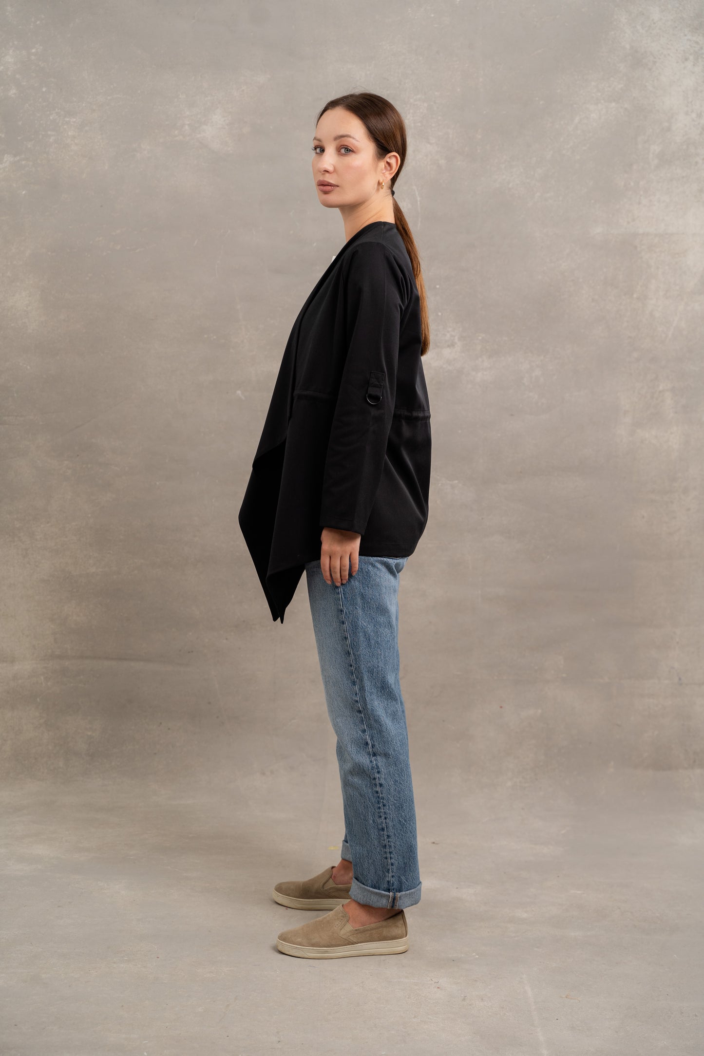 Summer Belted Jacket In Black