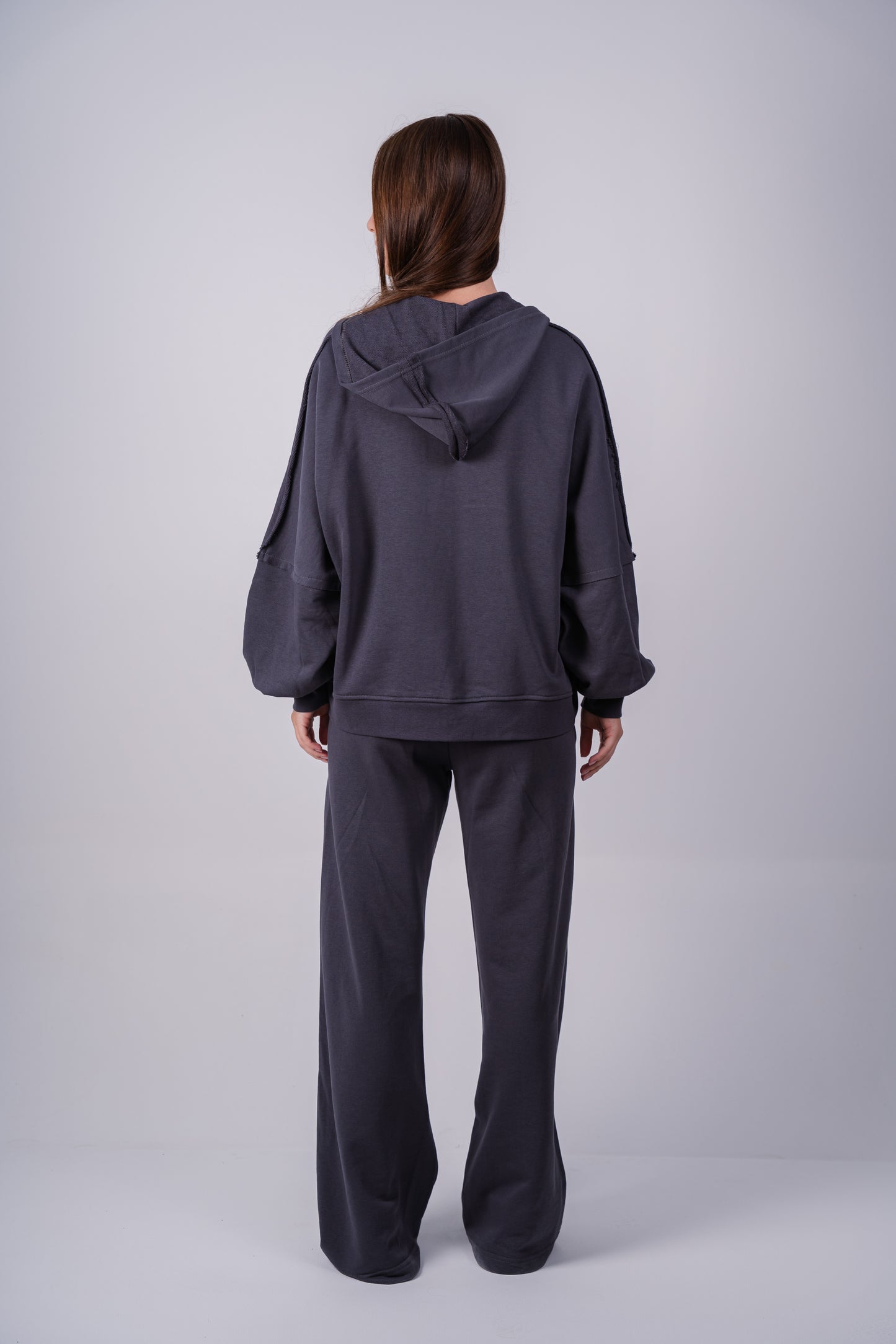 RAW edges jacket set |Grey