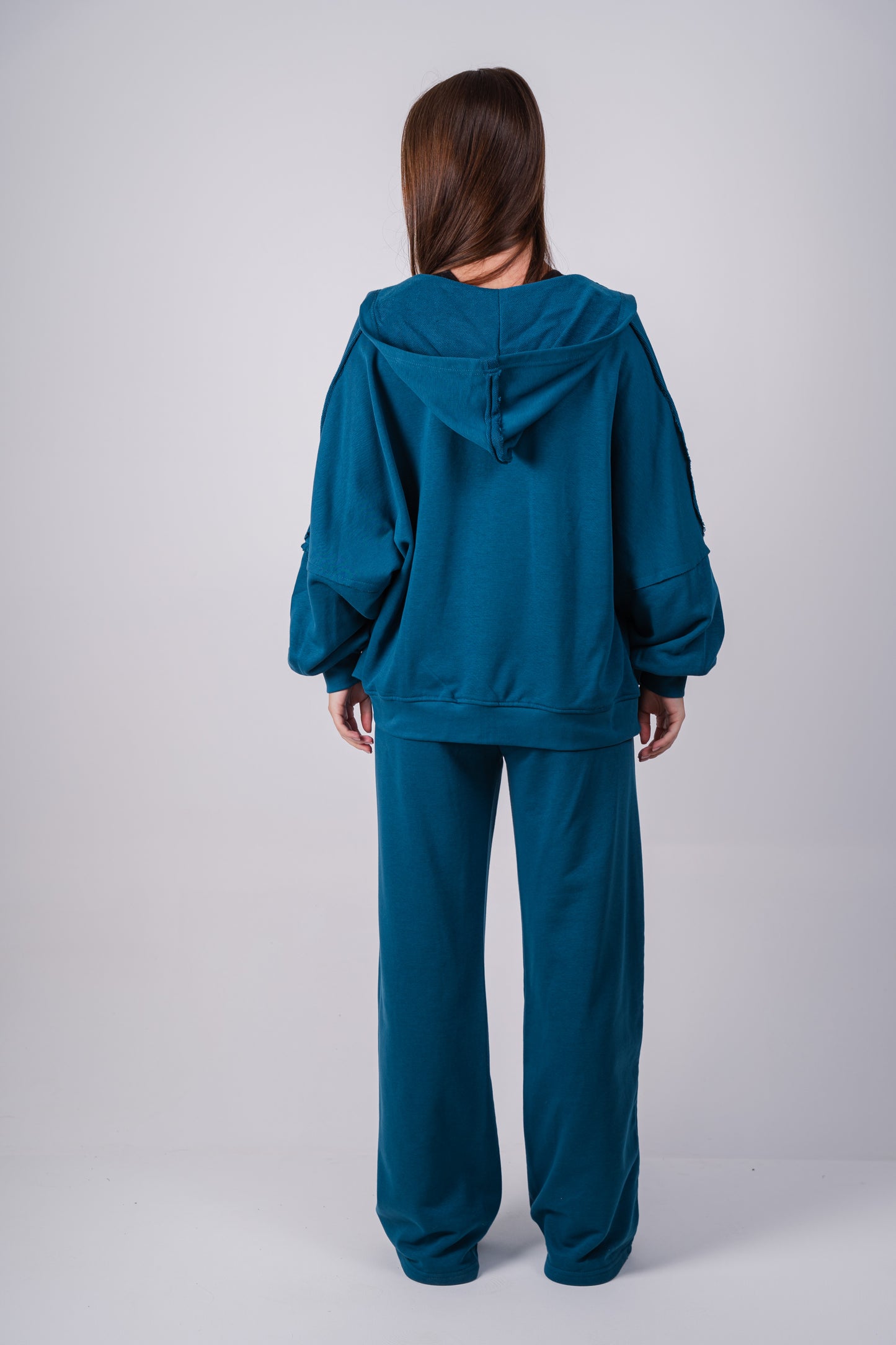 Raw Edge Set | Petrol-Blue