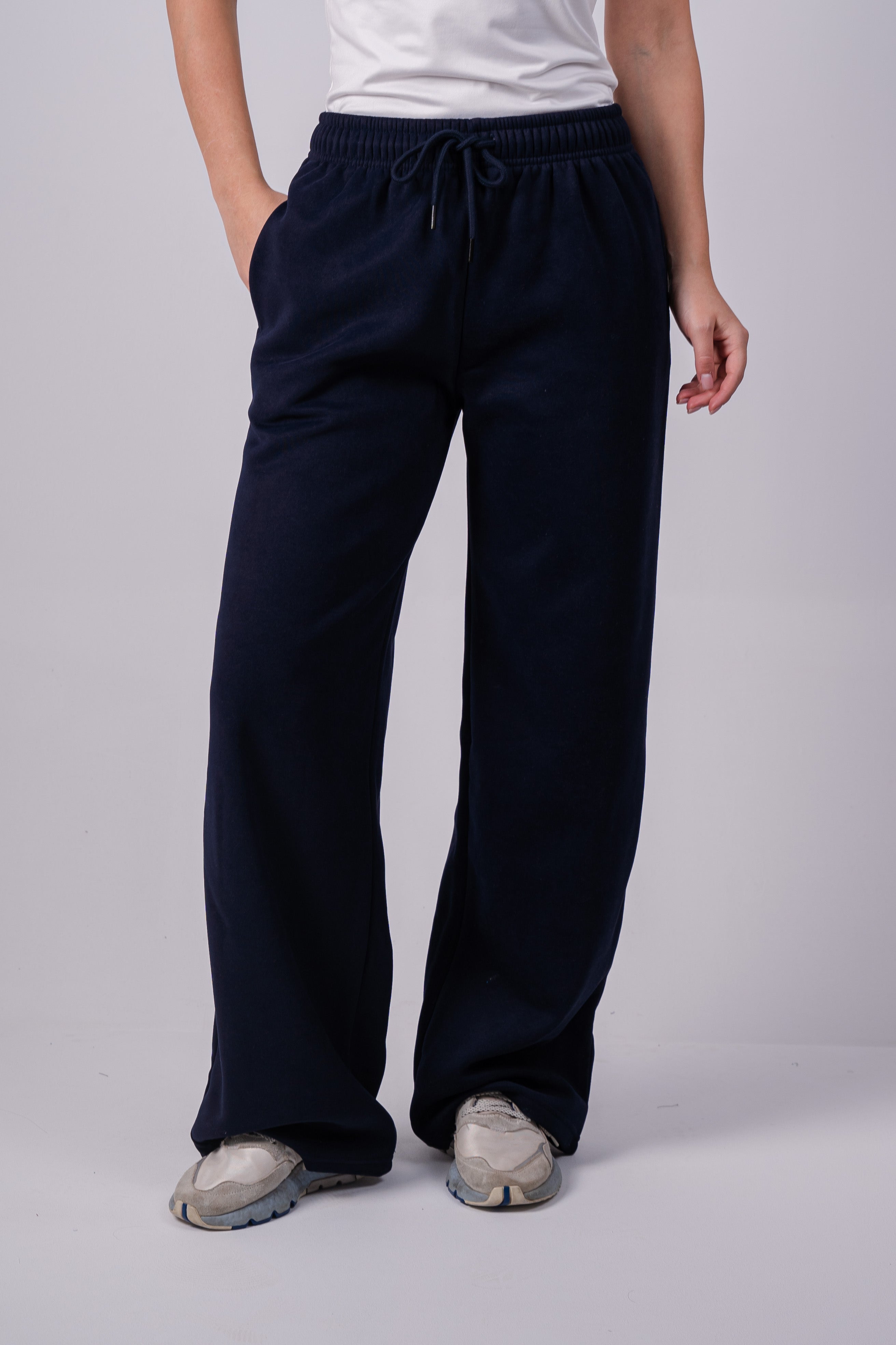 Fleece Wide-Leg Sweatpants