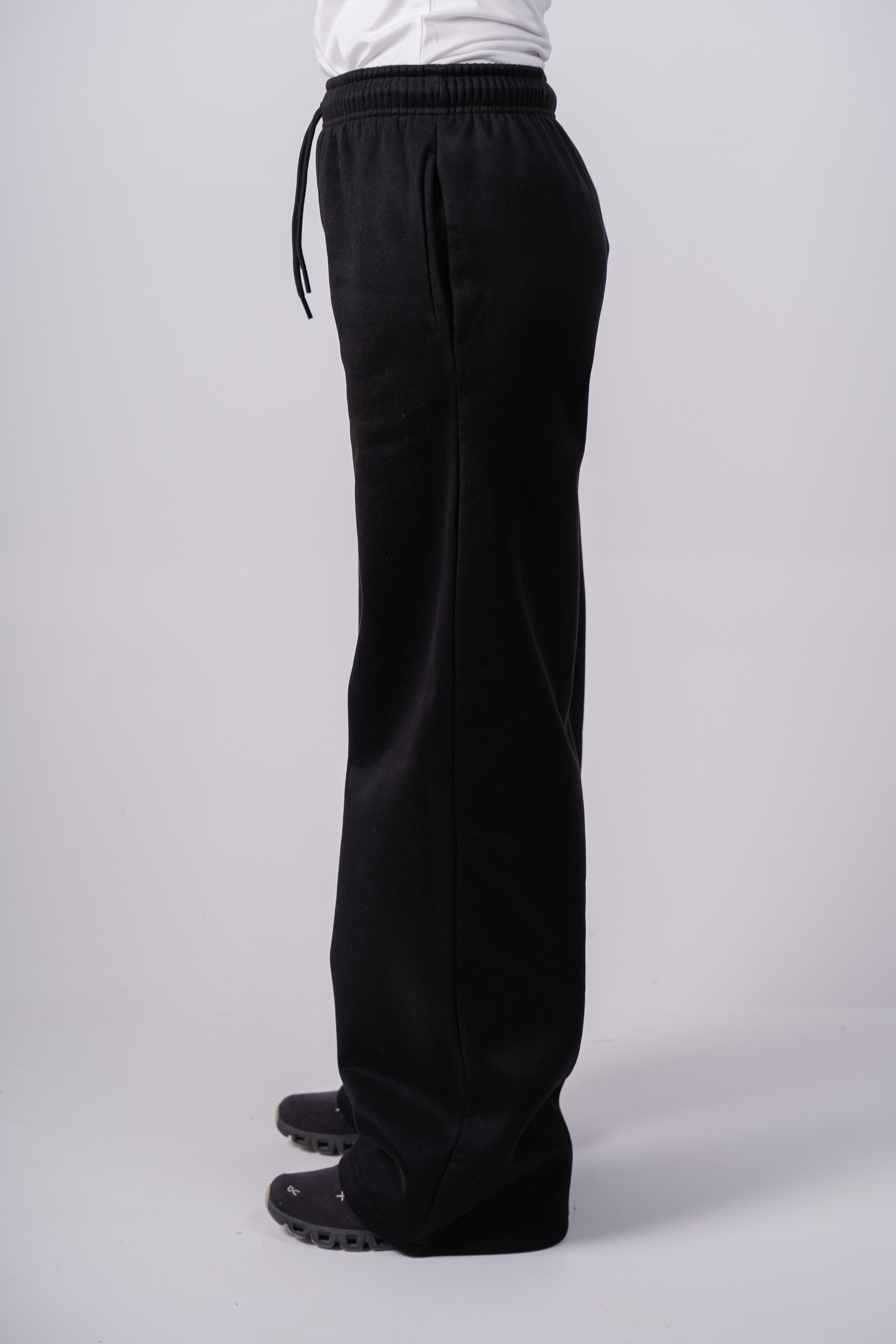 Fleece Wide-Leg Sweatpants