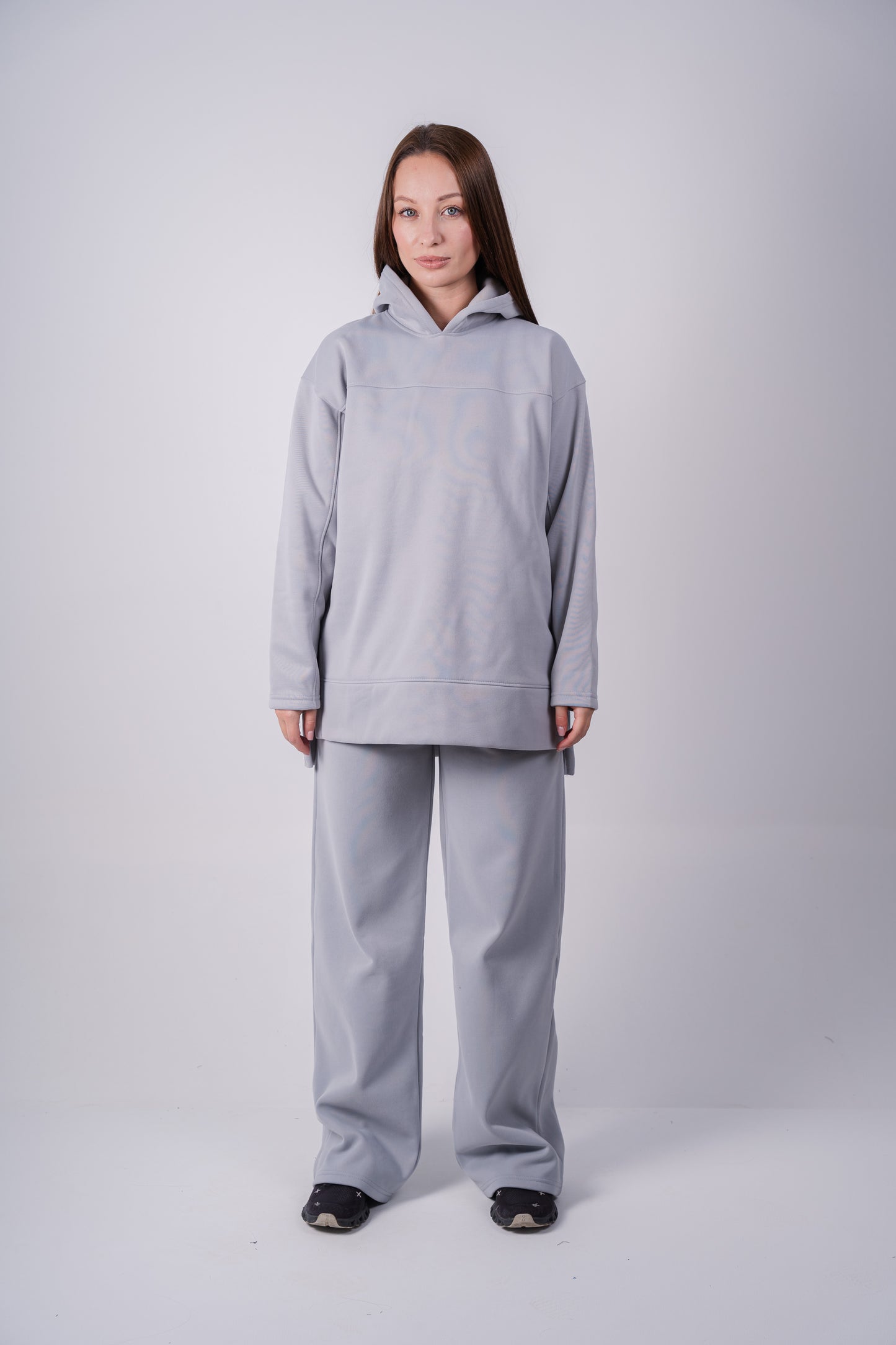 Long Hoodie Set | Grey