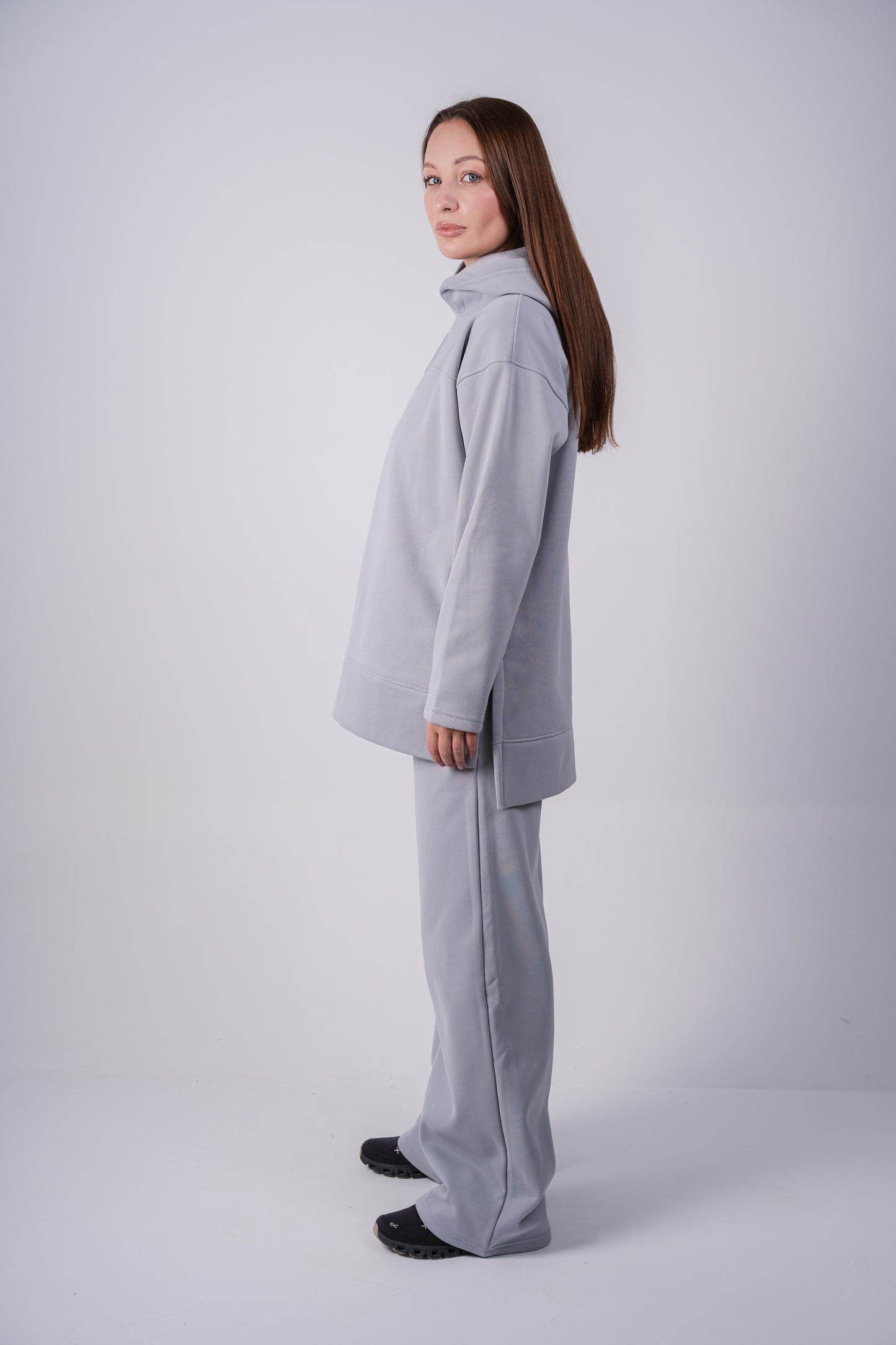 Long Hoodie Set | Grey