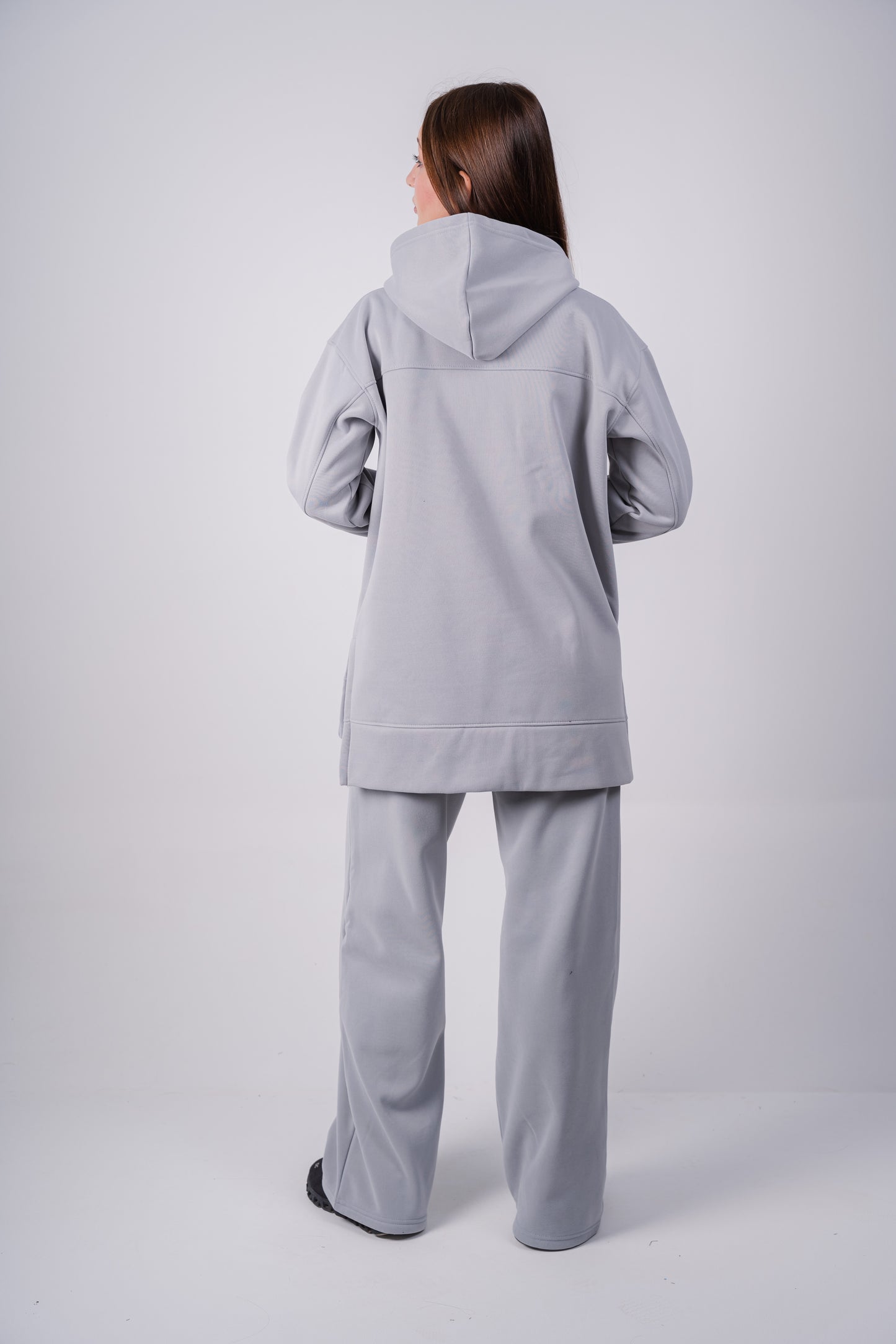 Long Hoodie Set | Grey