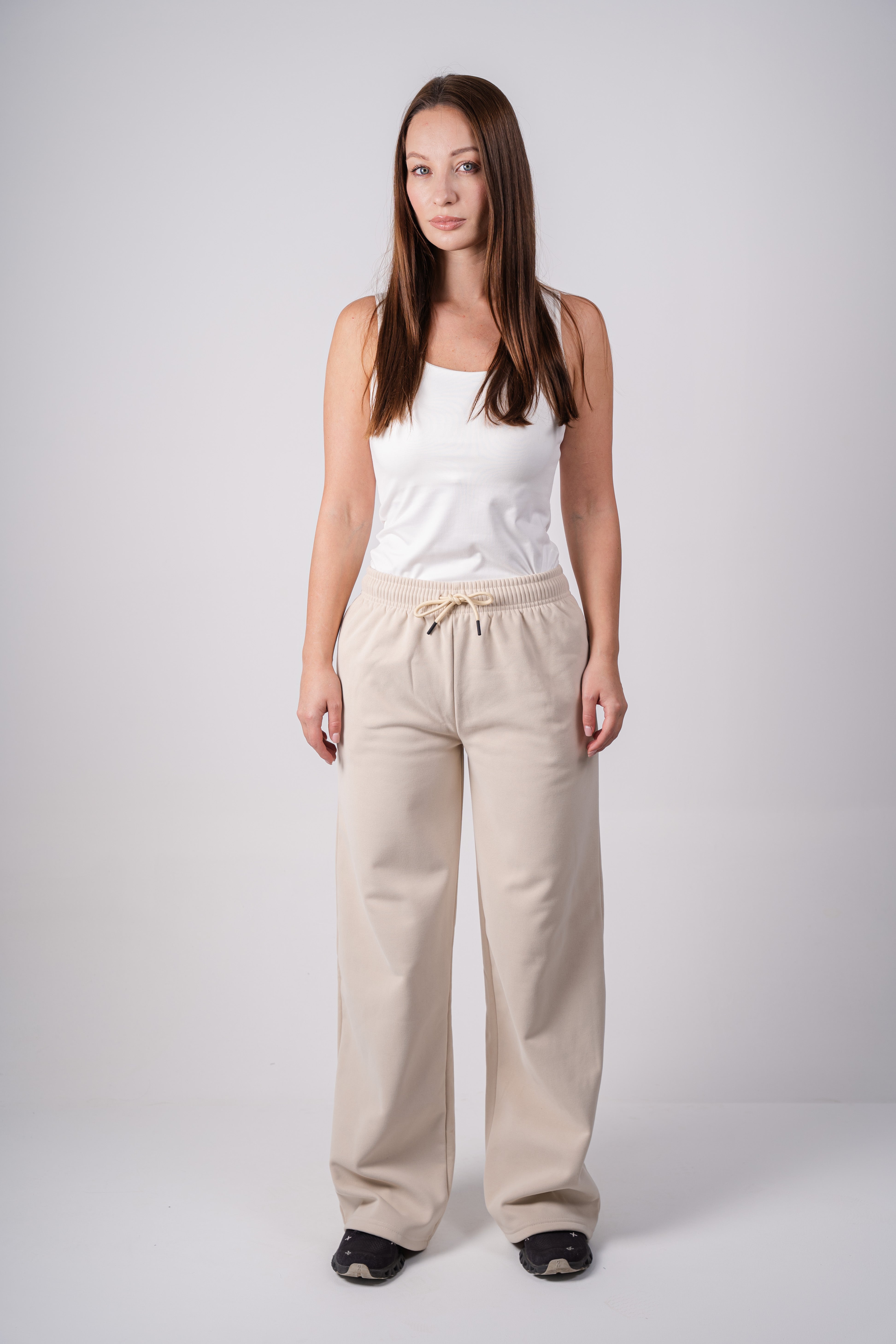 Fleece Wide-Leg Sweatpants
