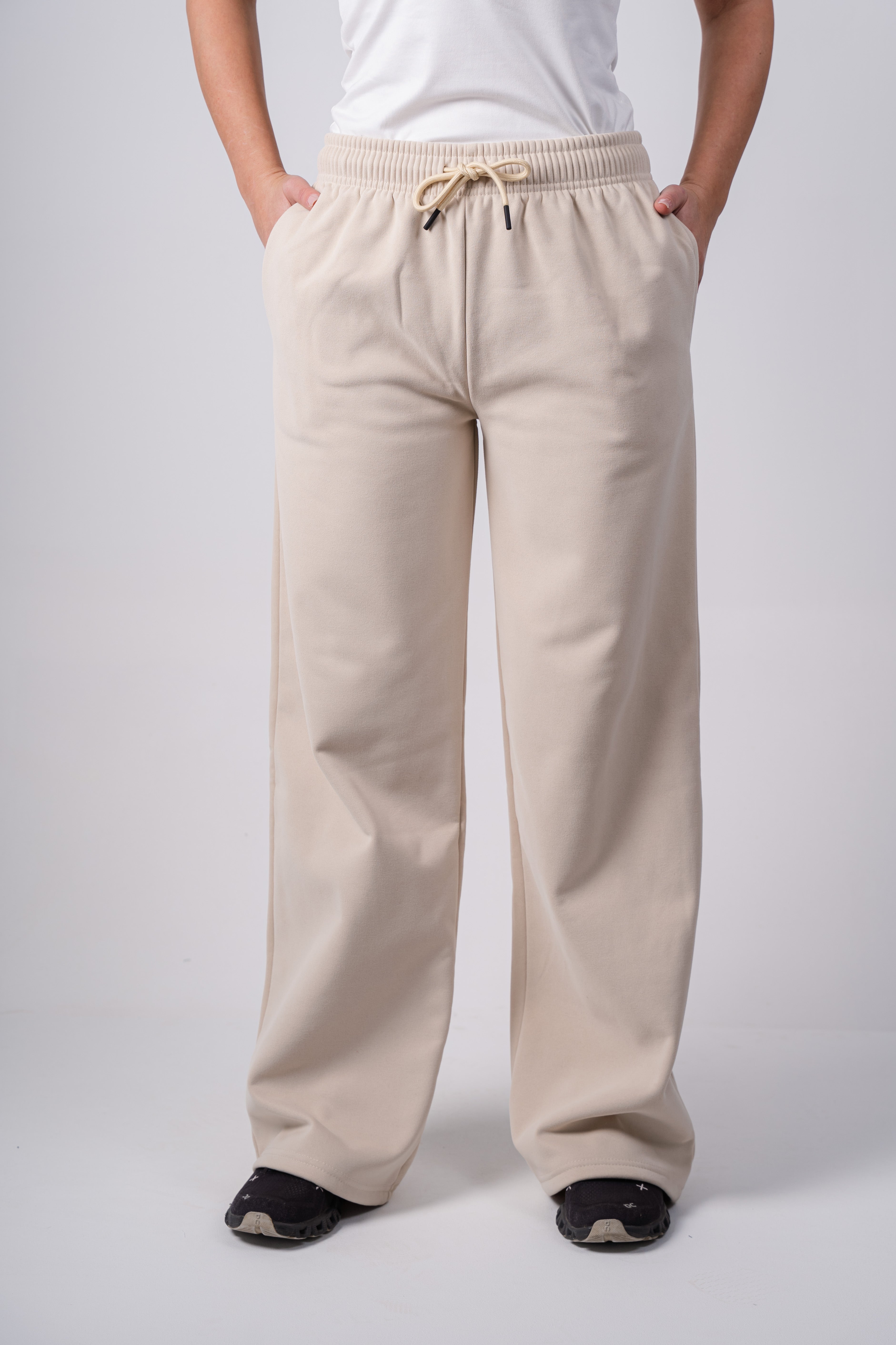 Fleece Wide-Leg Sweatpants
