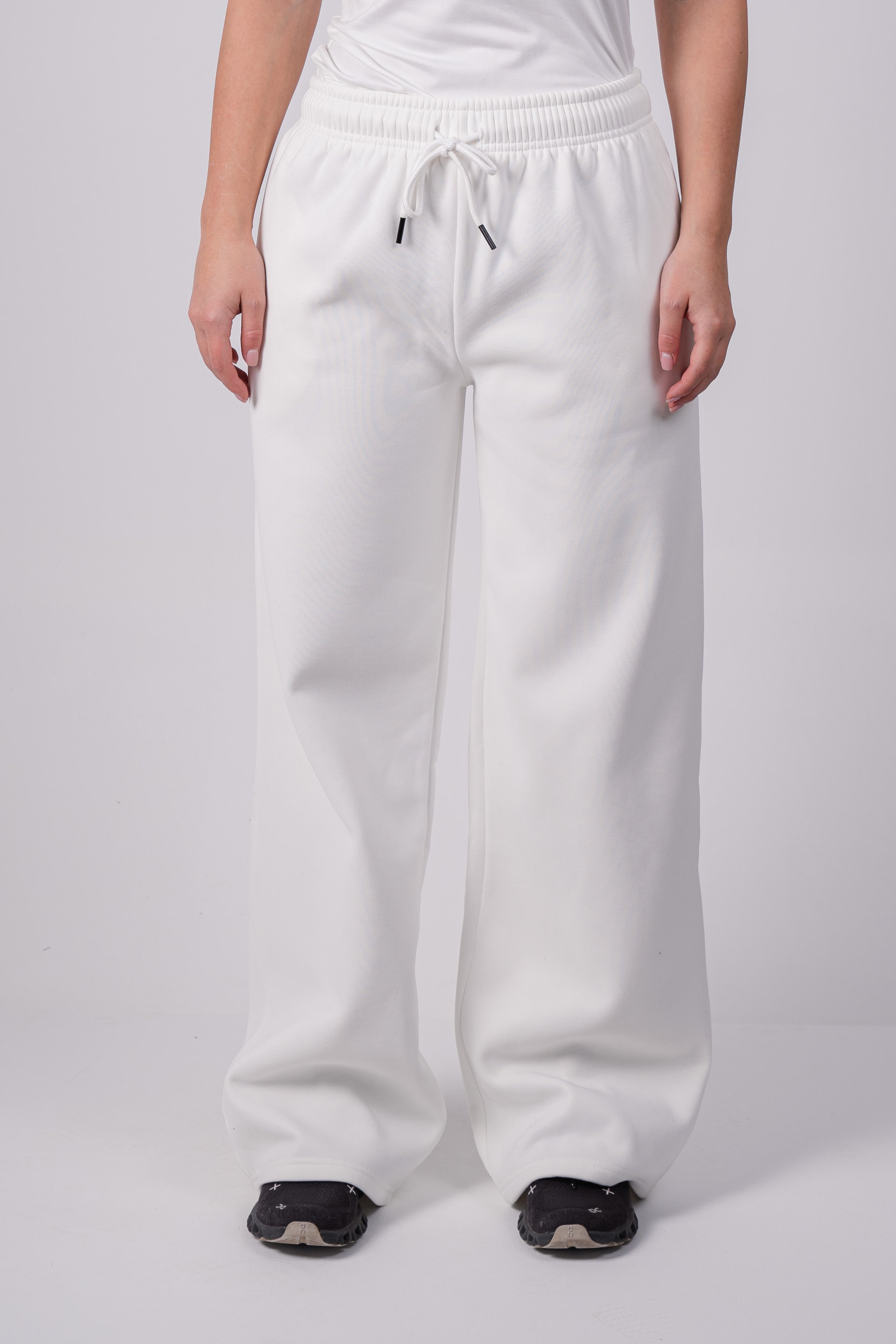 Fleece Wide-Leg Sweatpants