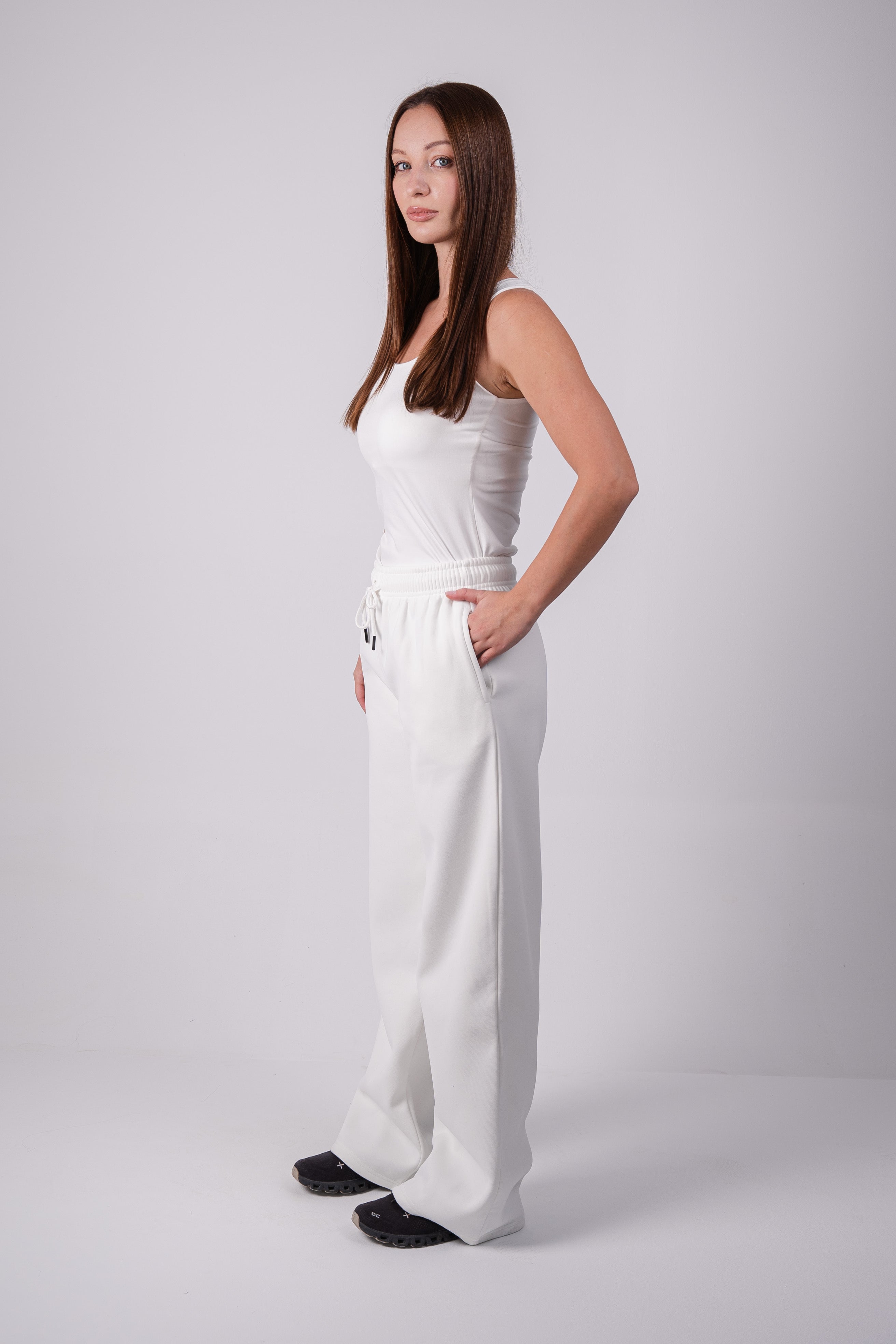 Fleece Wide-Leg Sweatpants