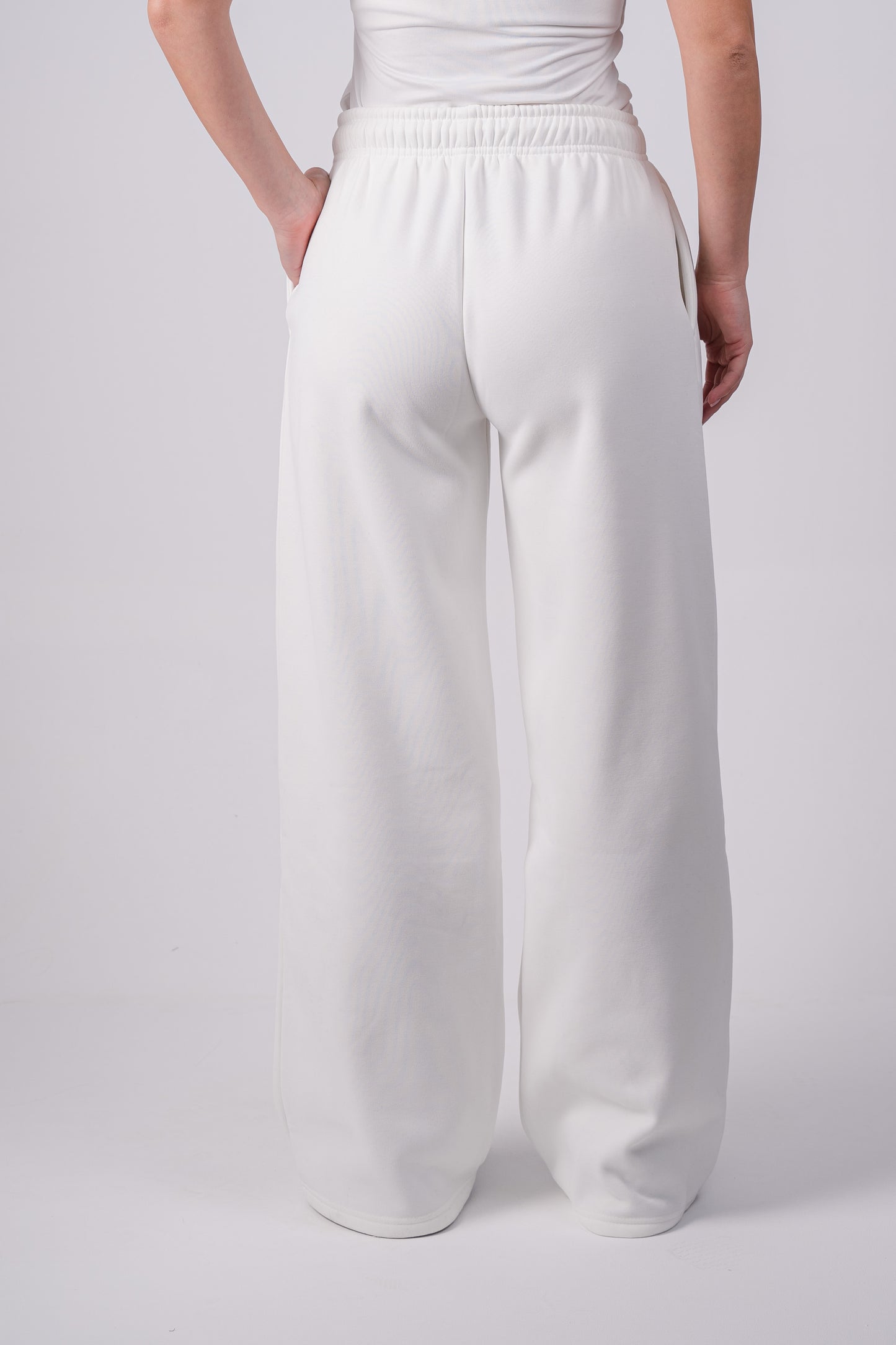 Fleece Wide-Leg Sweatpants |Off White