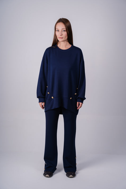 Modal Buttons Set In Navy