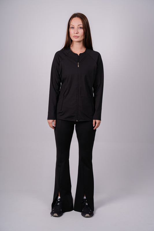 Sporty Flare Basic Top | Black