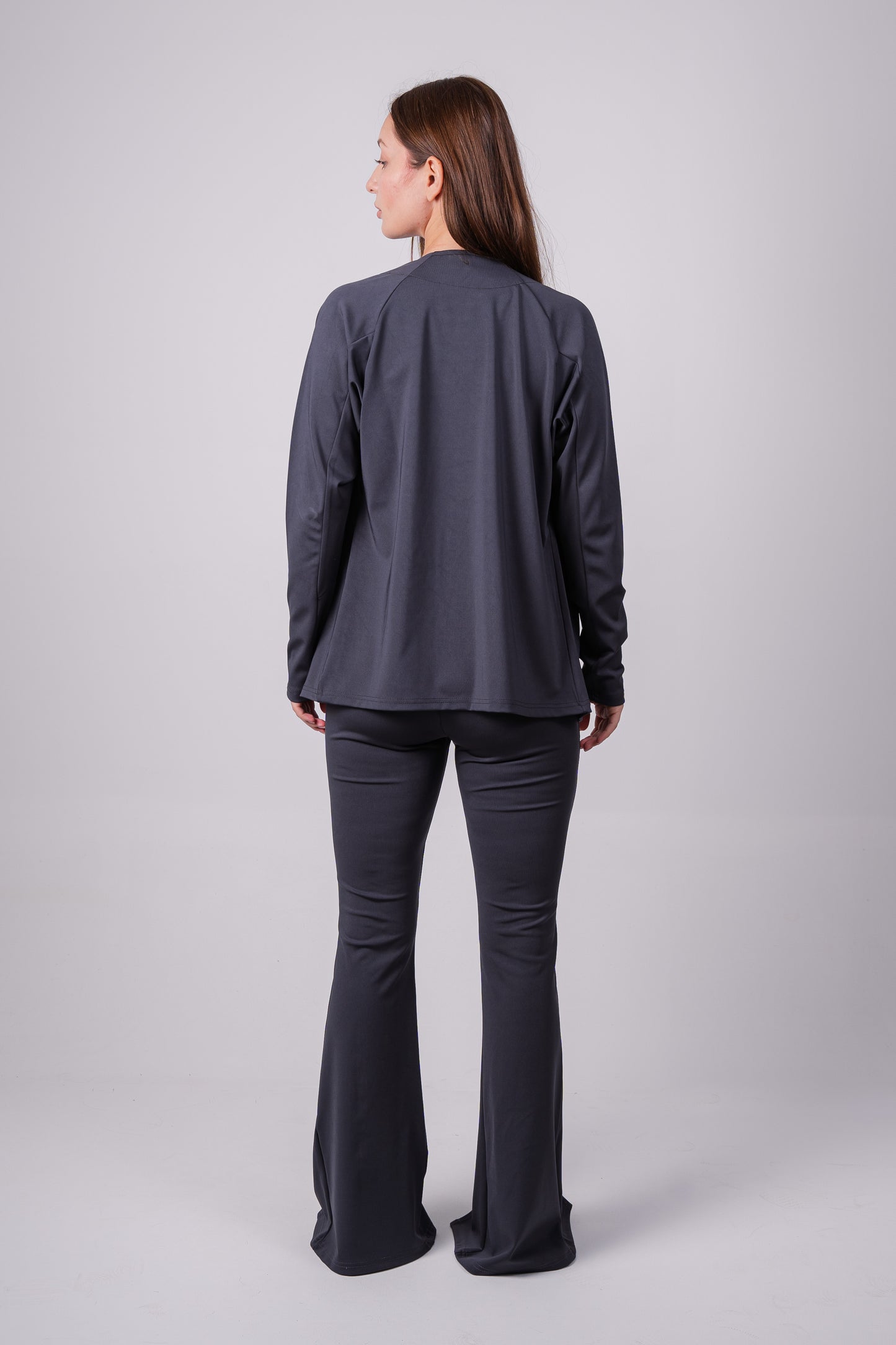 Sporty Flare Basic Top | Grey