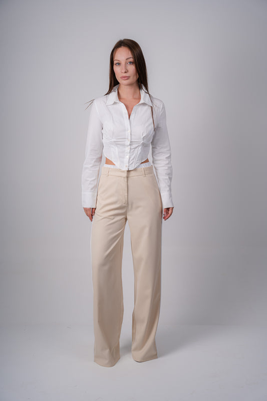Side Line Trousers | Beige