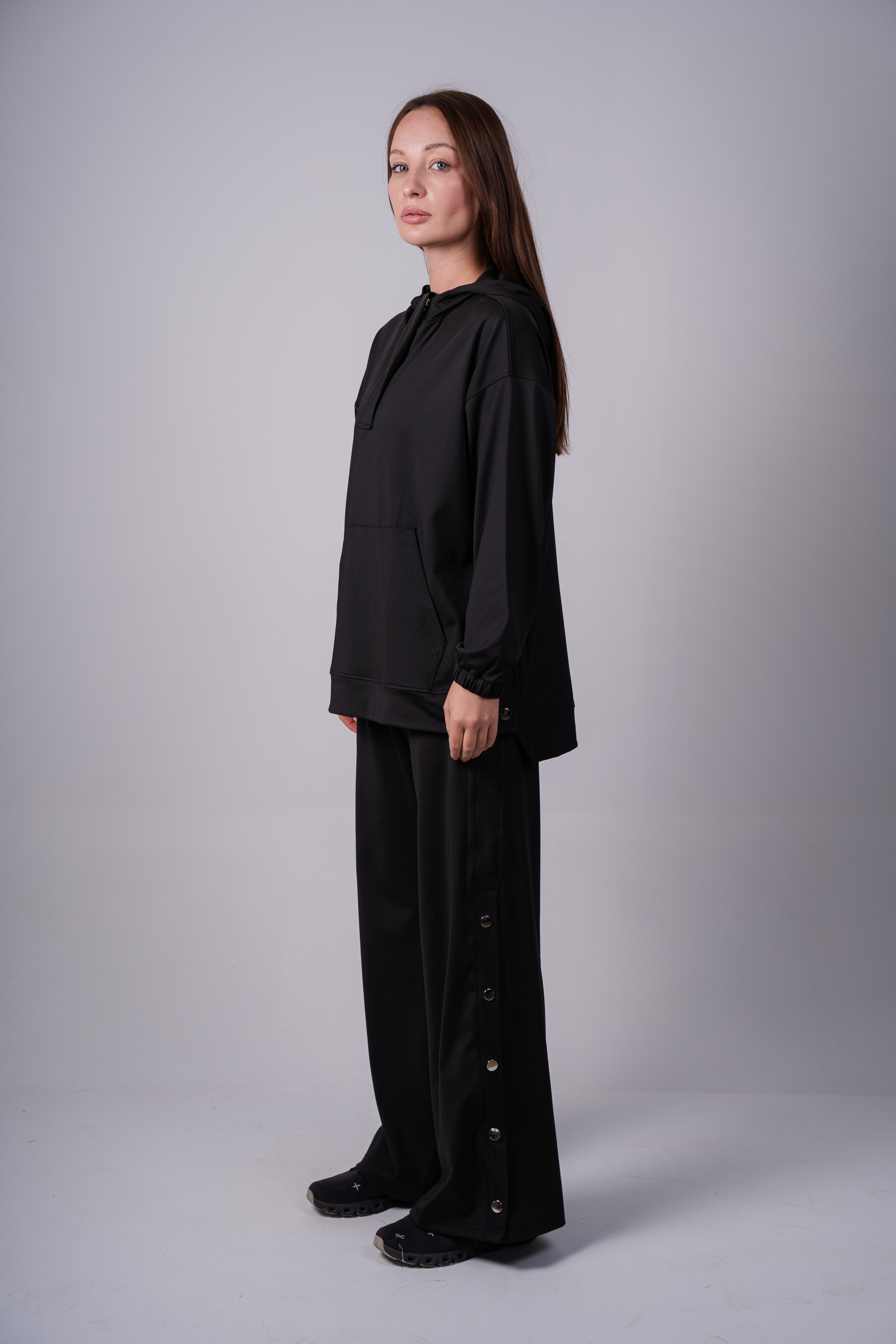 Wide Leg Side Buttons Set