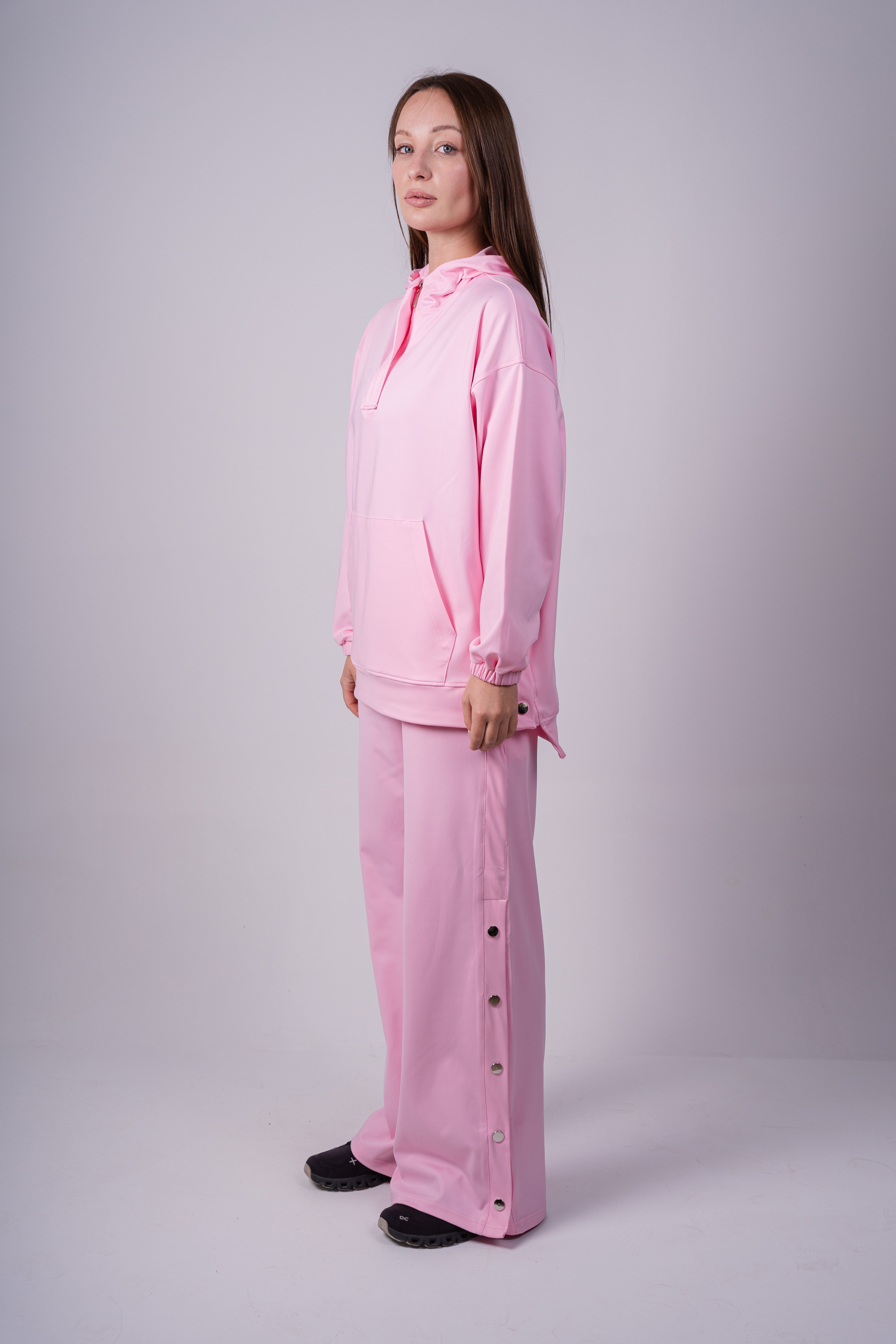 Wide Leg Side Buttons Set