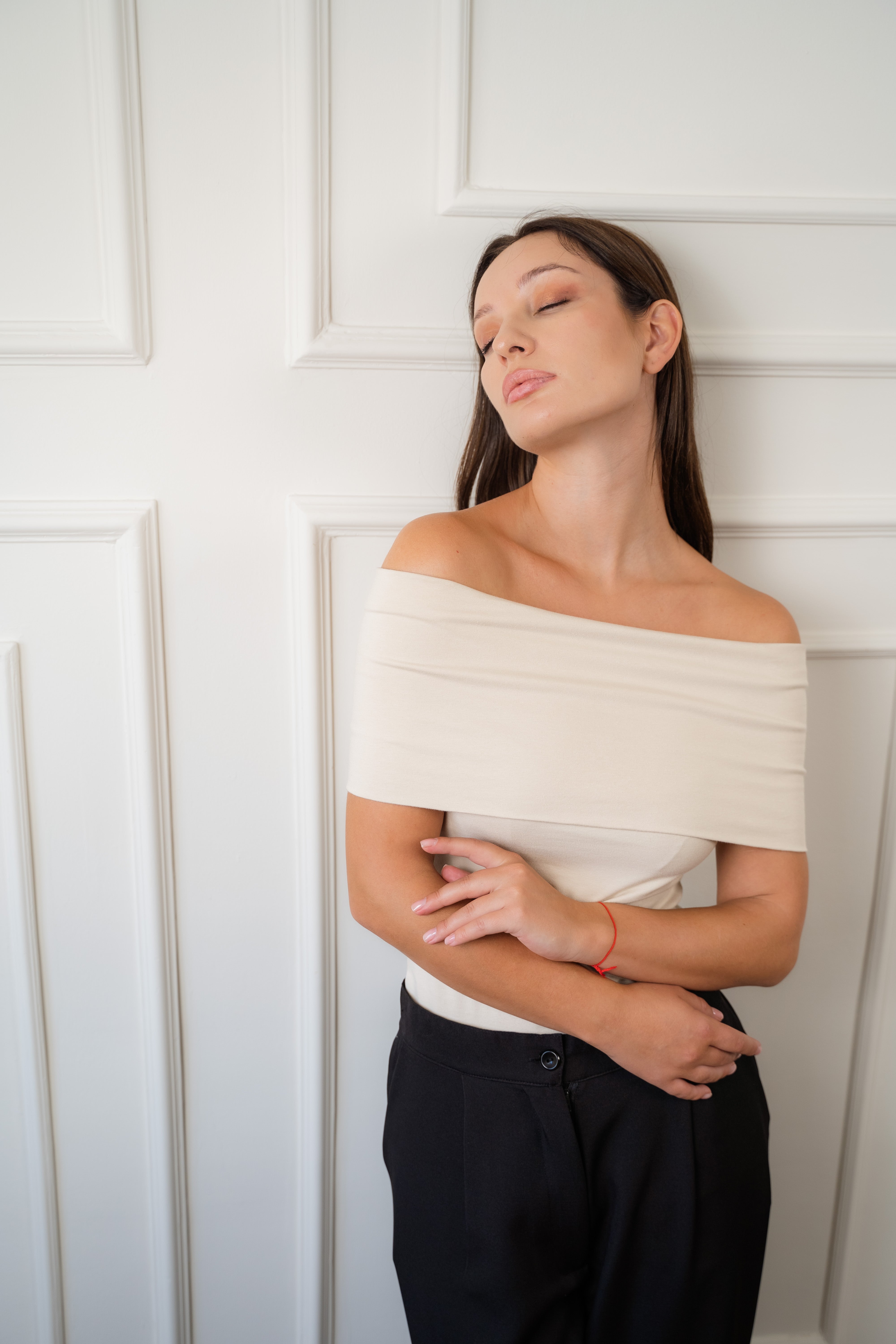 Off The Shoulder Top / Biege