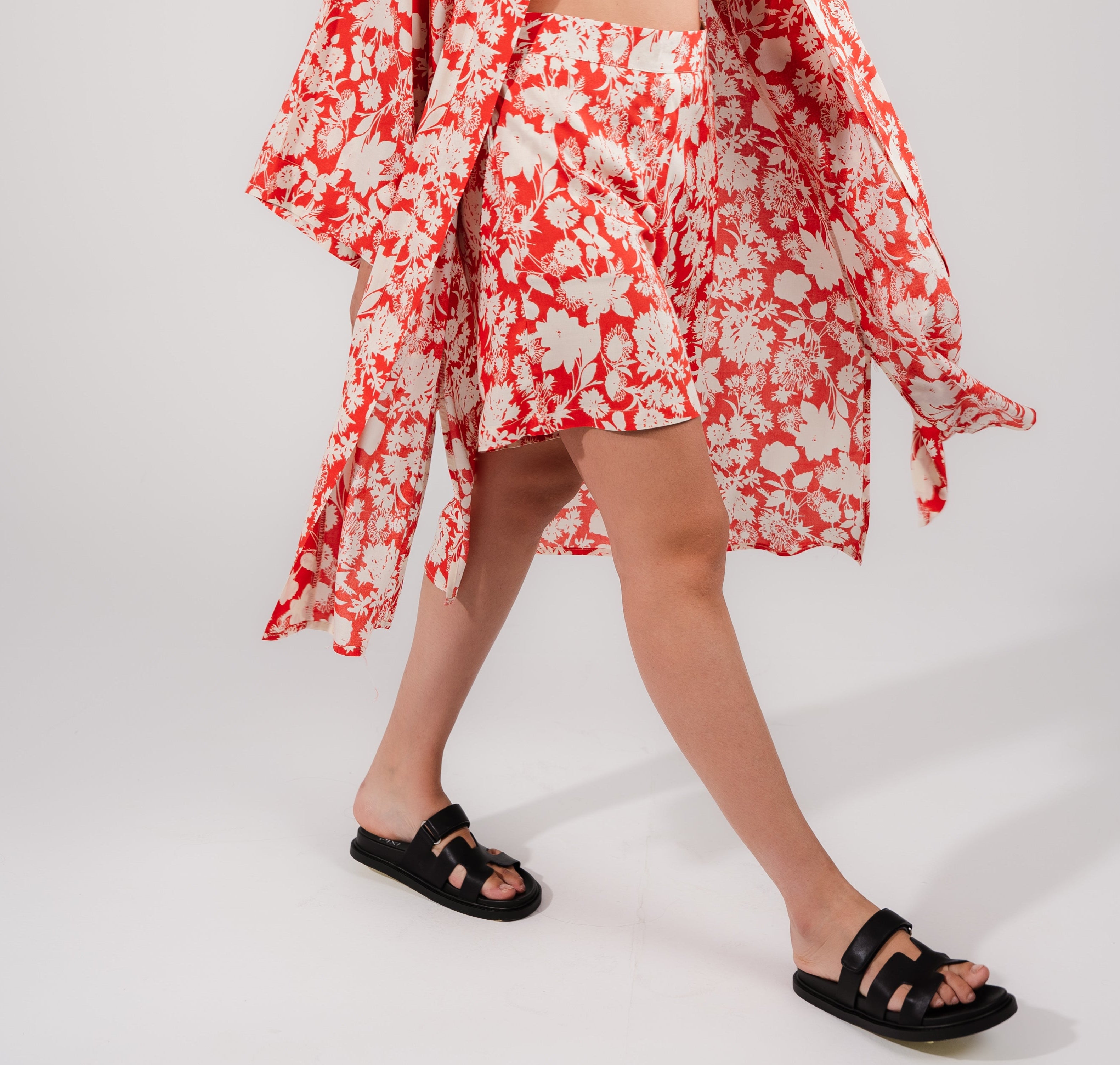 Printed Summer Short| Red