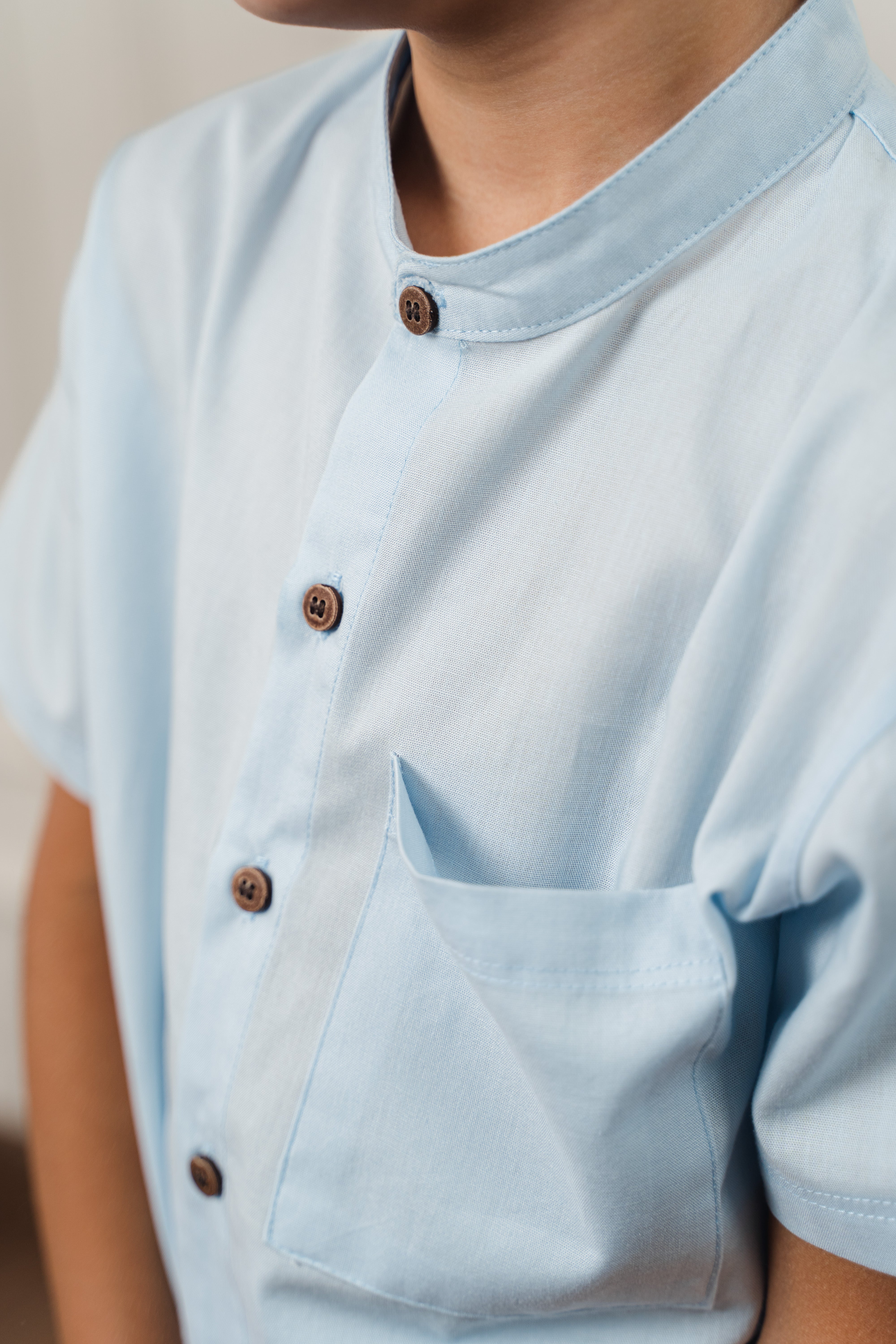 Boys Poplin Shorts Set