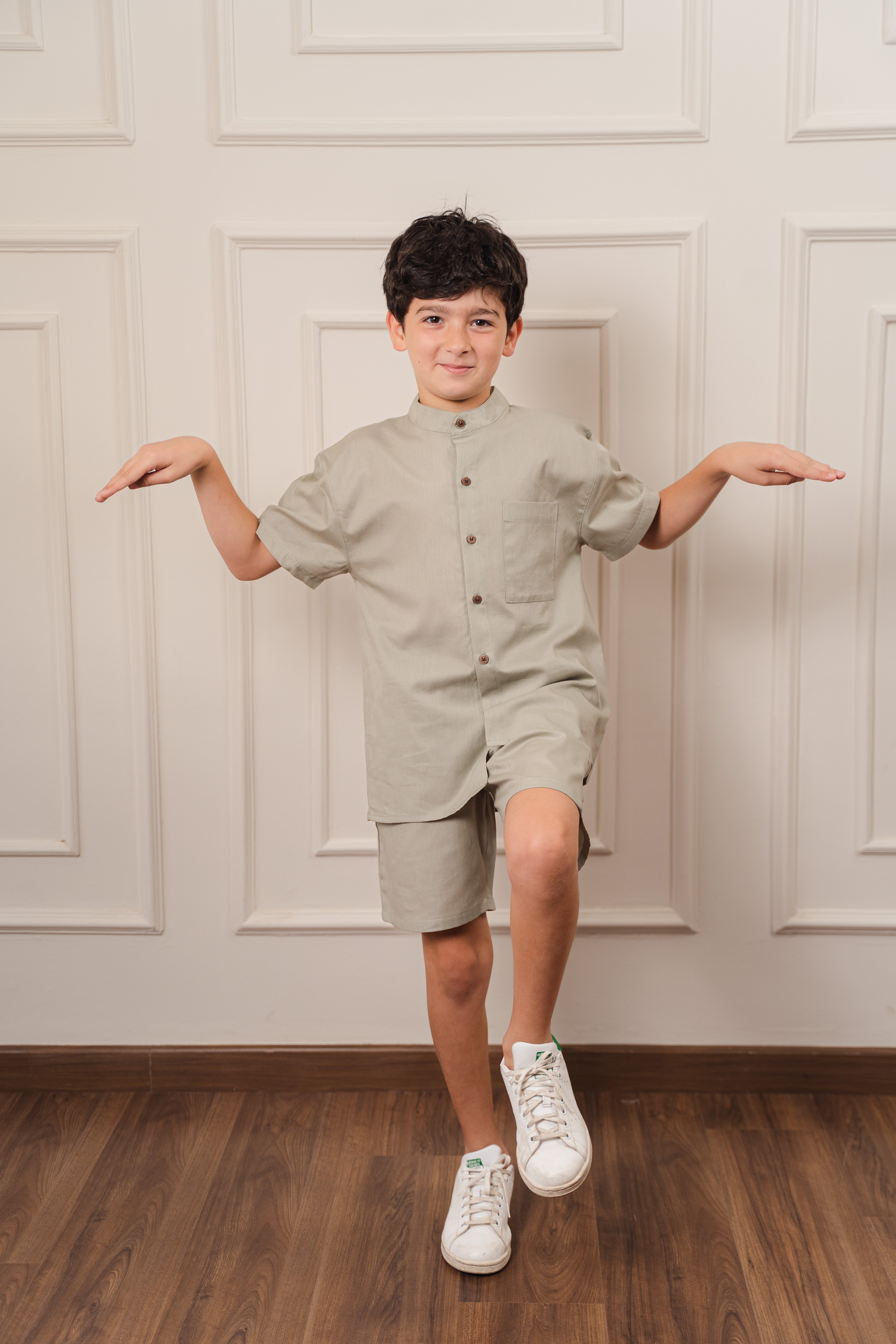 Boys Poplin Shorts Set